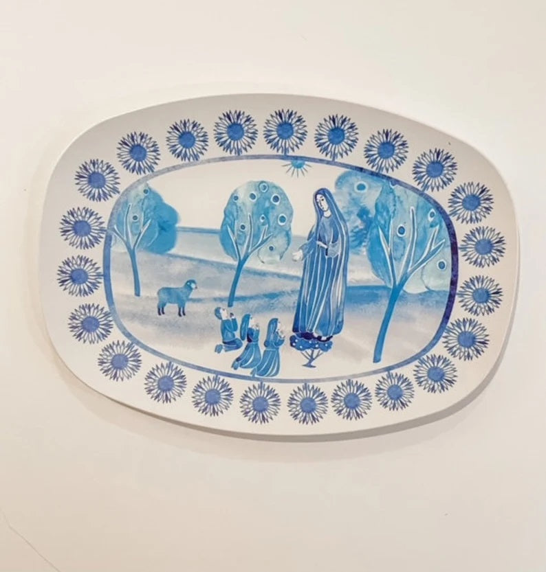 Our Lady of Fatima Handmade Platter