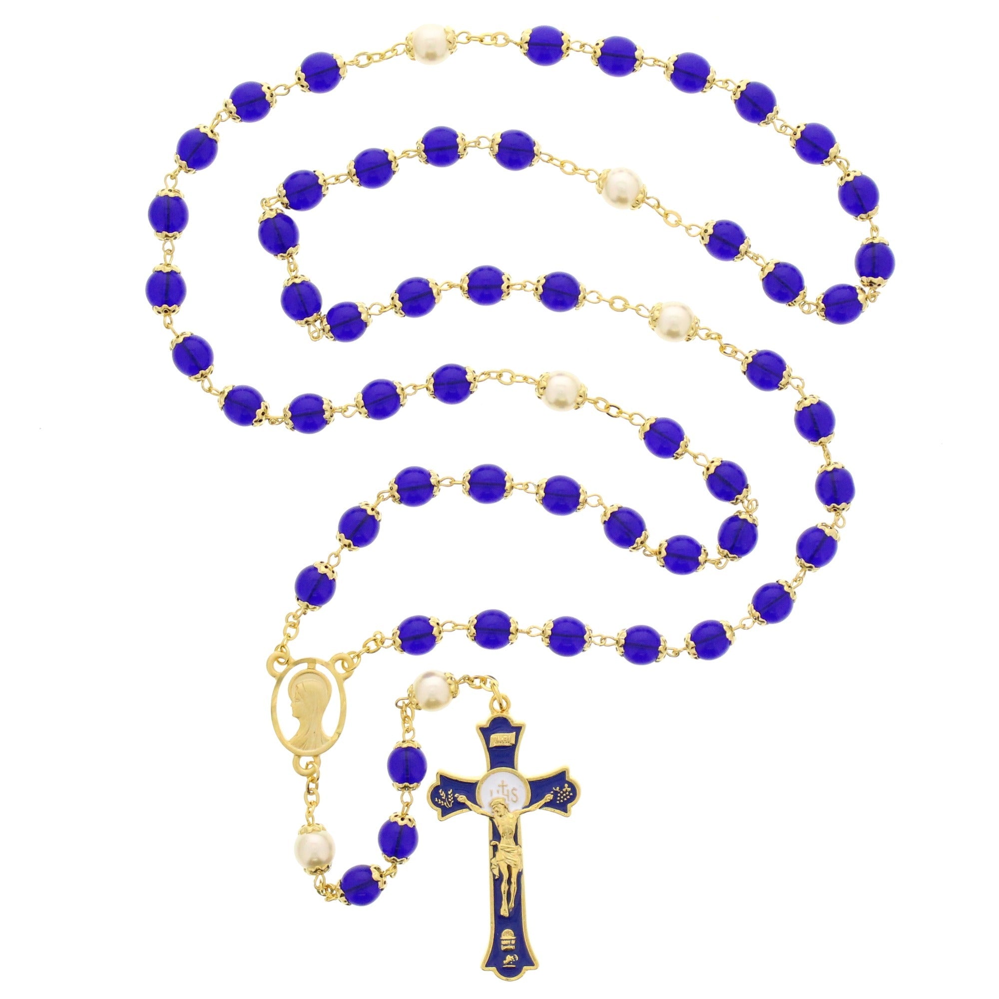 Blue and Pearl Holy Mass Rosary