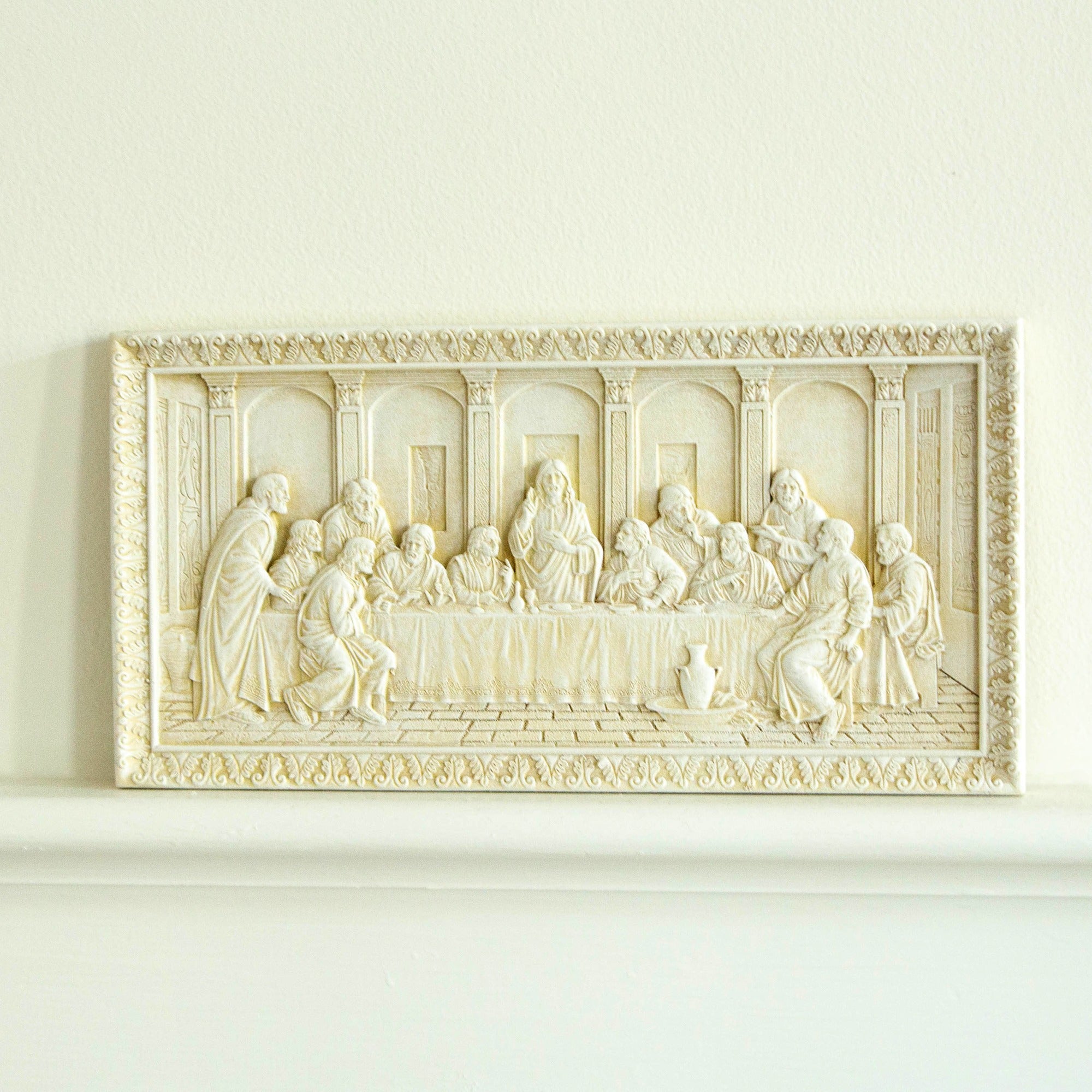 Last Supper Ivory Finish Plaque