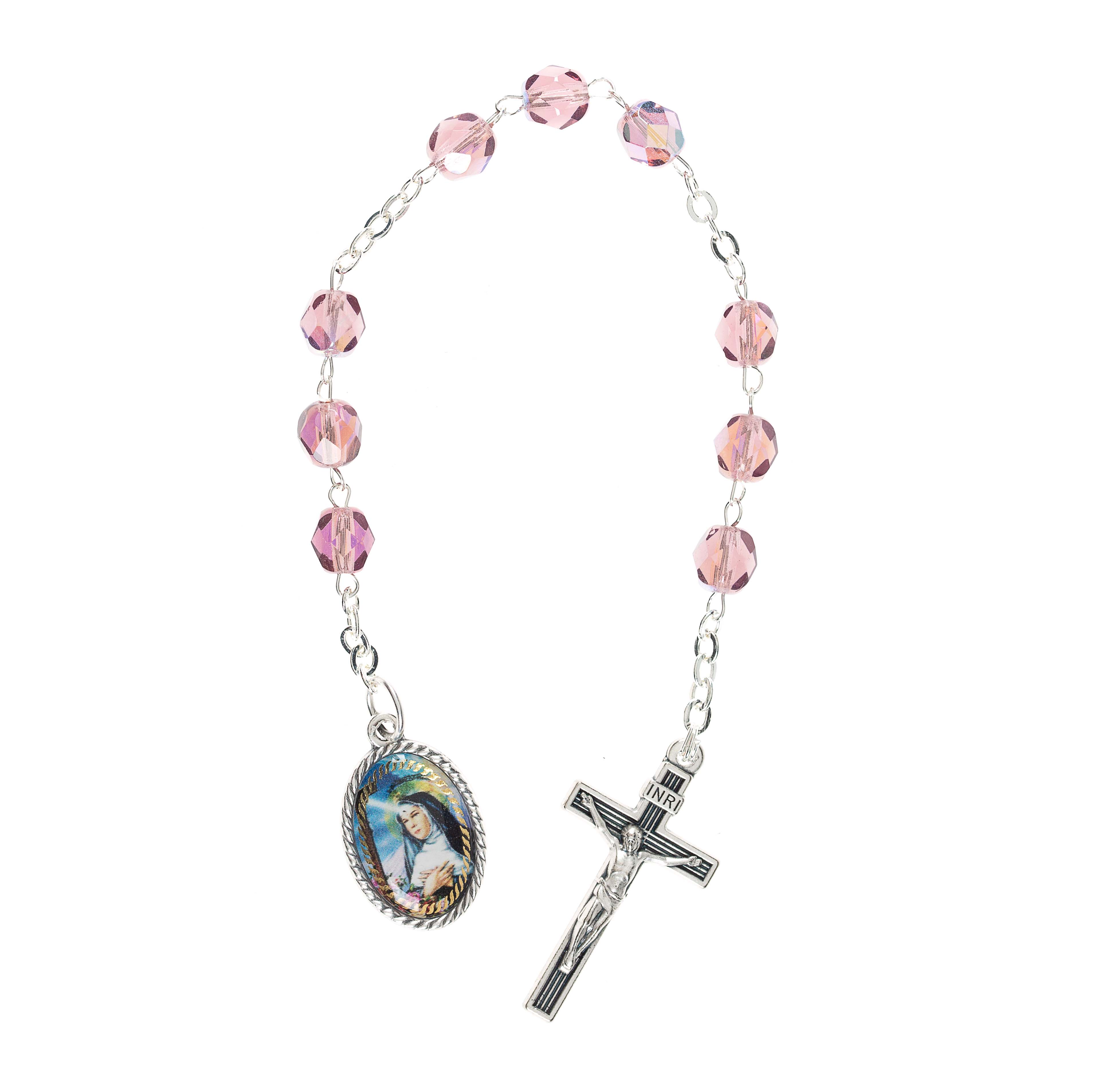 Amethyst & Silver Chaplet of St. Rita