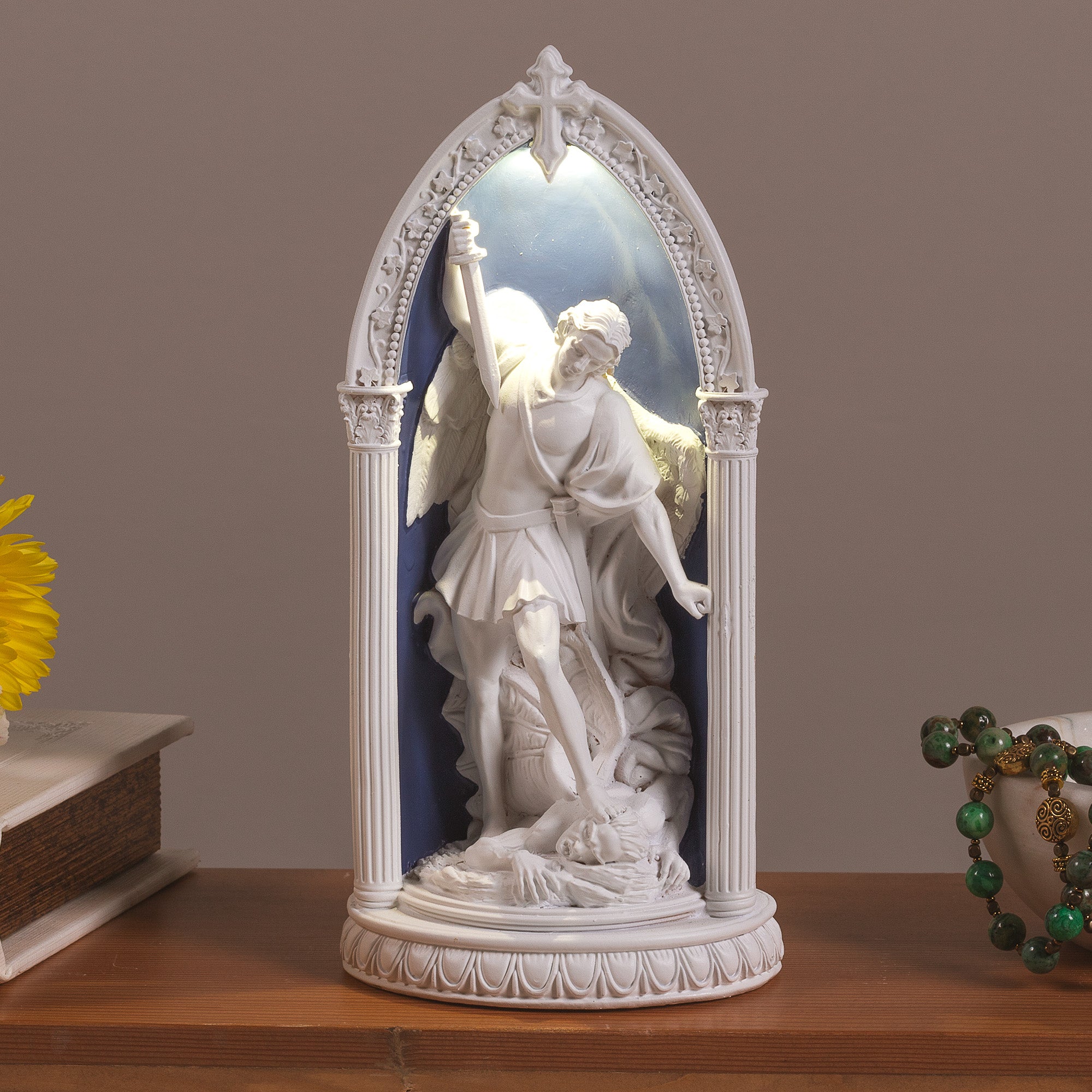 LED St. Michael Della Robbia Style Arch
