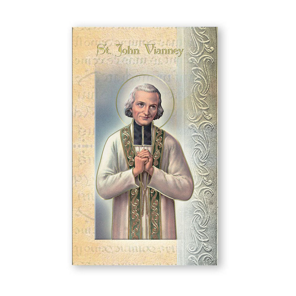 St. John Vianney - Mini Lives of the Saints Folded Prayer Card
