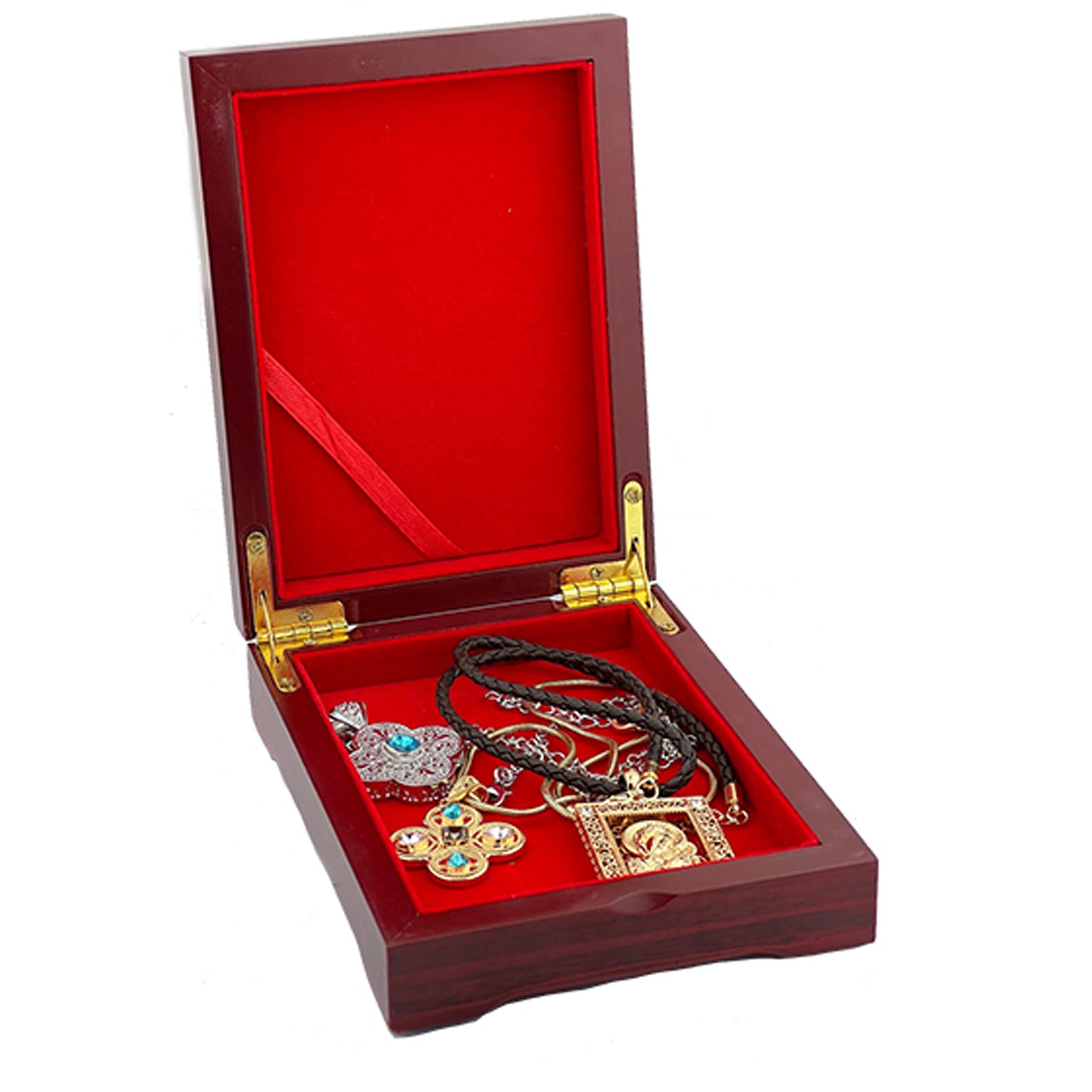 Ukrainian Our Lady of Sorrows or Our Lady of Vladimir Icon Rosary or Keepsake Box