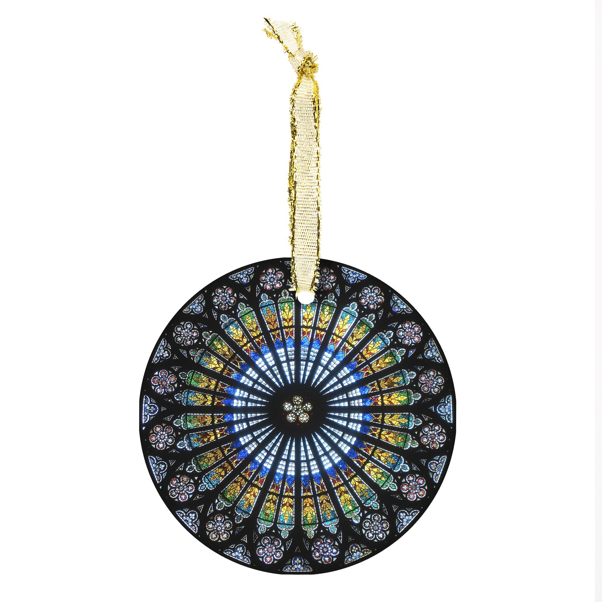 Strasbourg Cathedral North Rose Window Glass Ornament