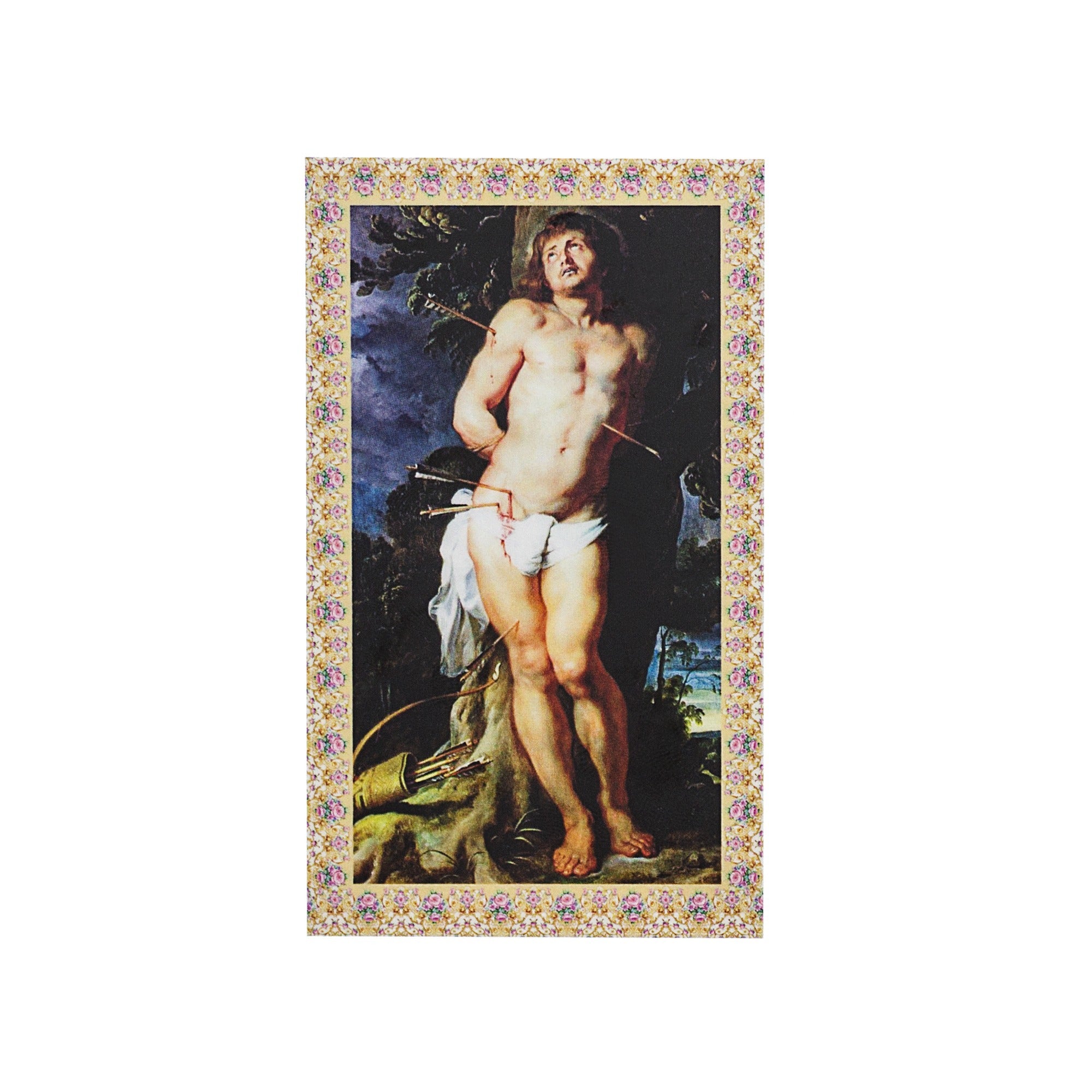 St. Sebastian Patron Saint Prayer Card w/Medal