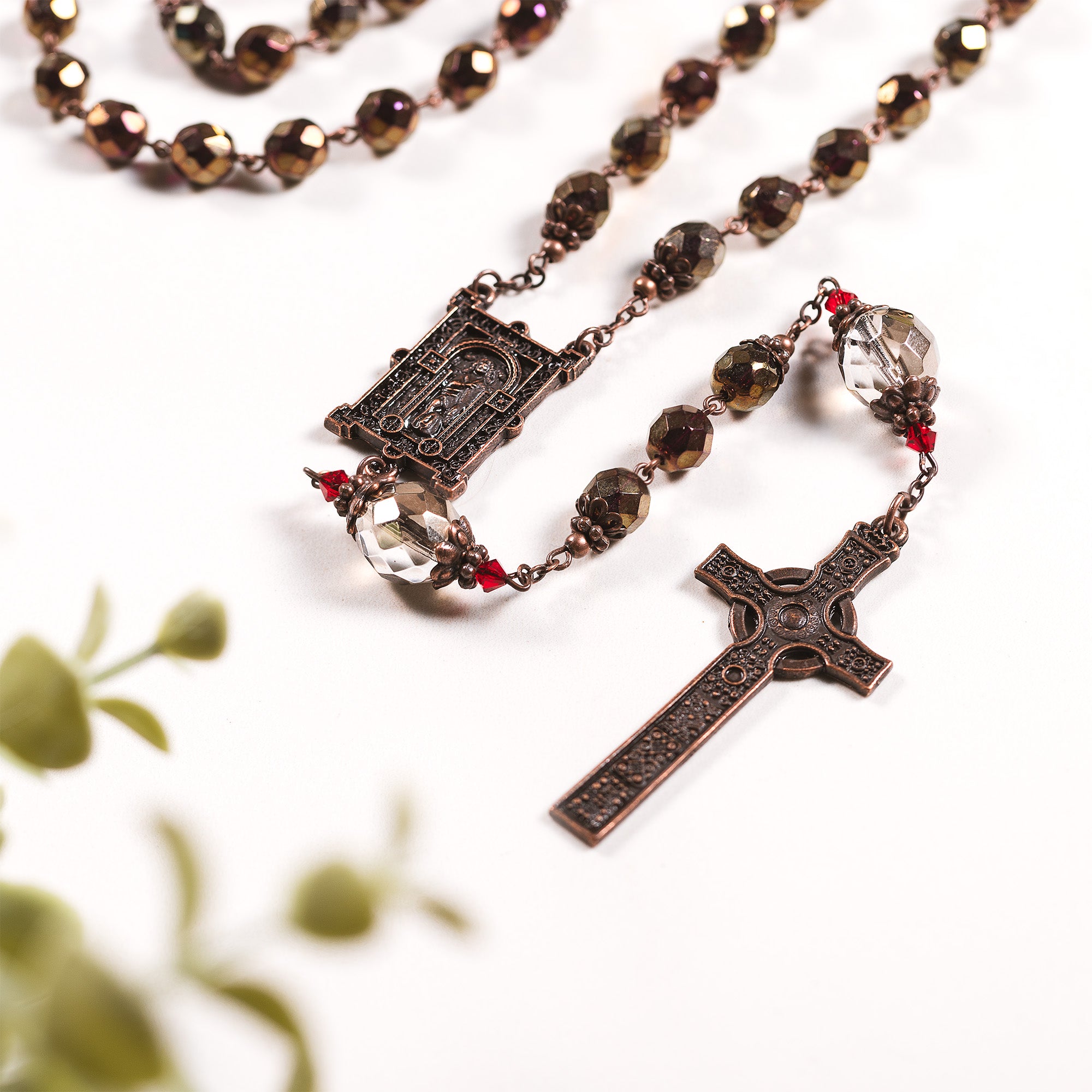 Book of Kells Bronze & Copper Finish Rosary