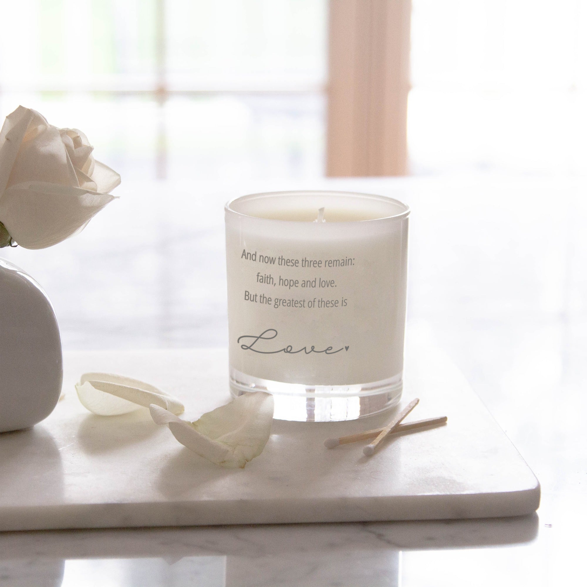 The Greatest Of These Is Love Candle