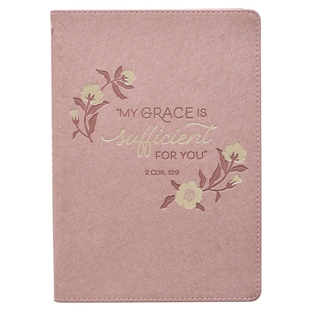 Sufficient is His Grace Faux Leather Journal