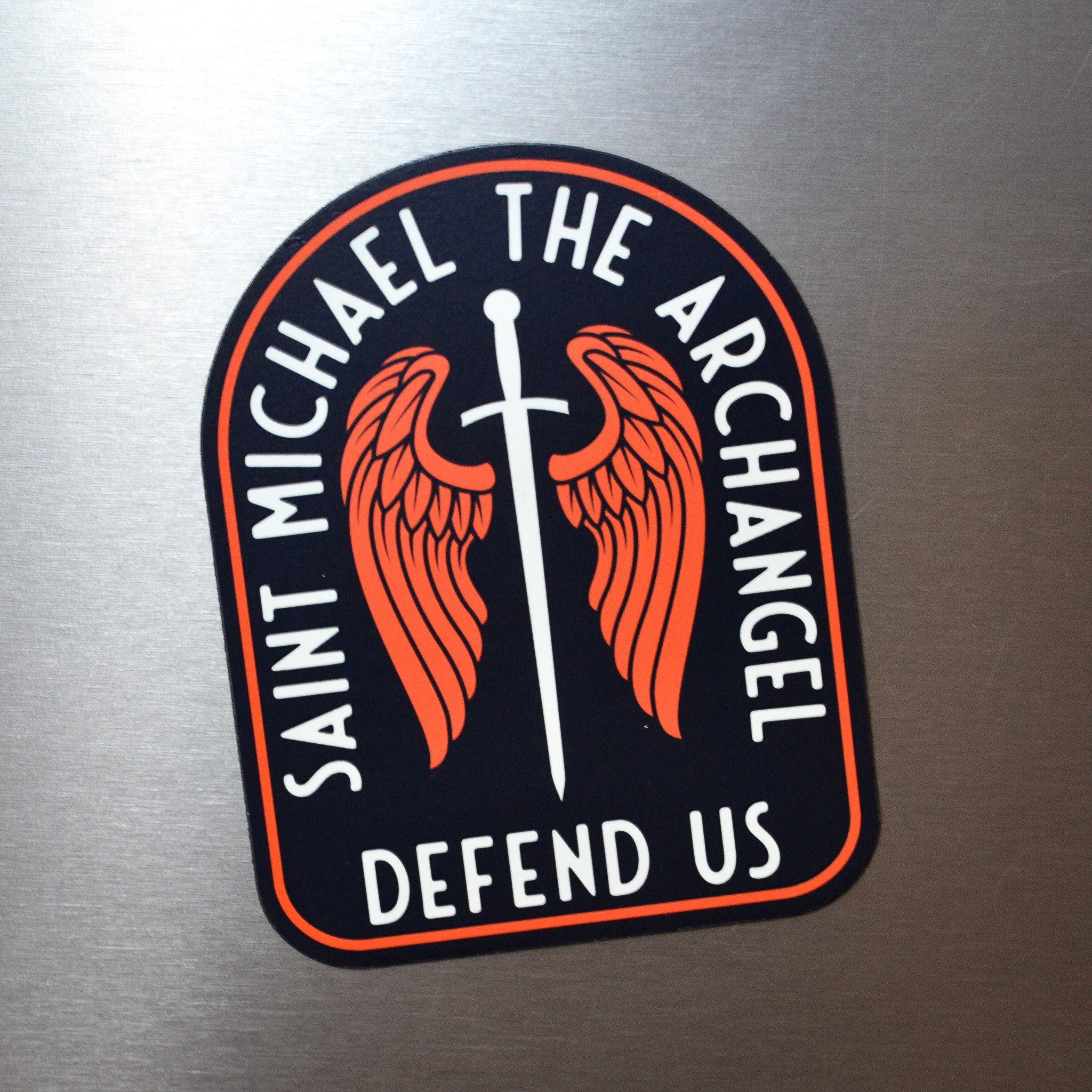 St. Michael Sword & Shield Catholic Car Magnet