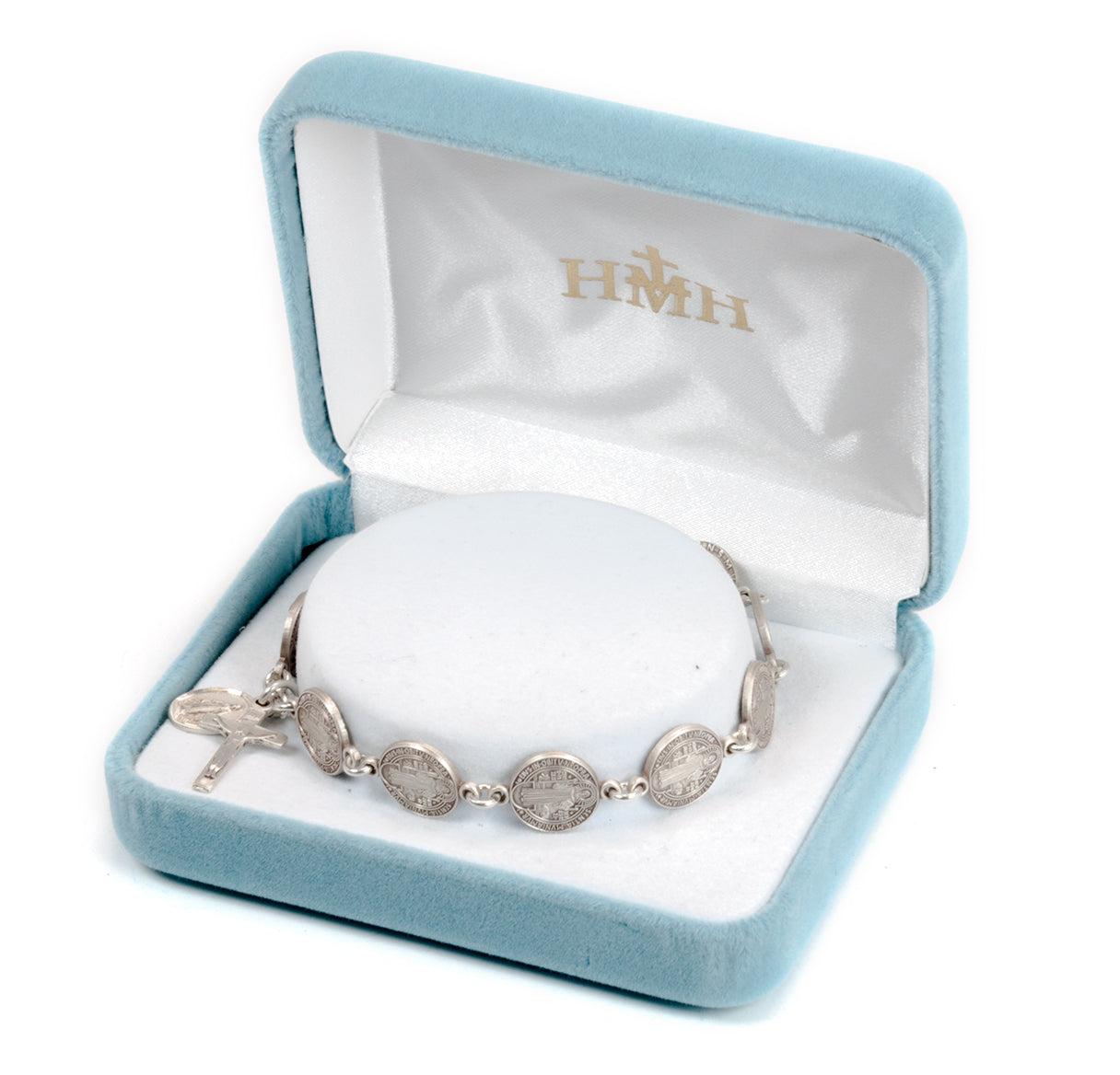 St. Benedict Sterling Rosary Bracelet