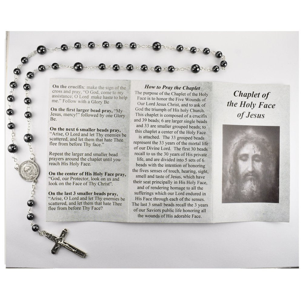 Hematite Chaplet of the Holy Face