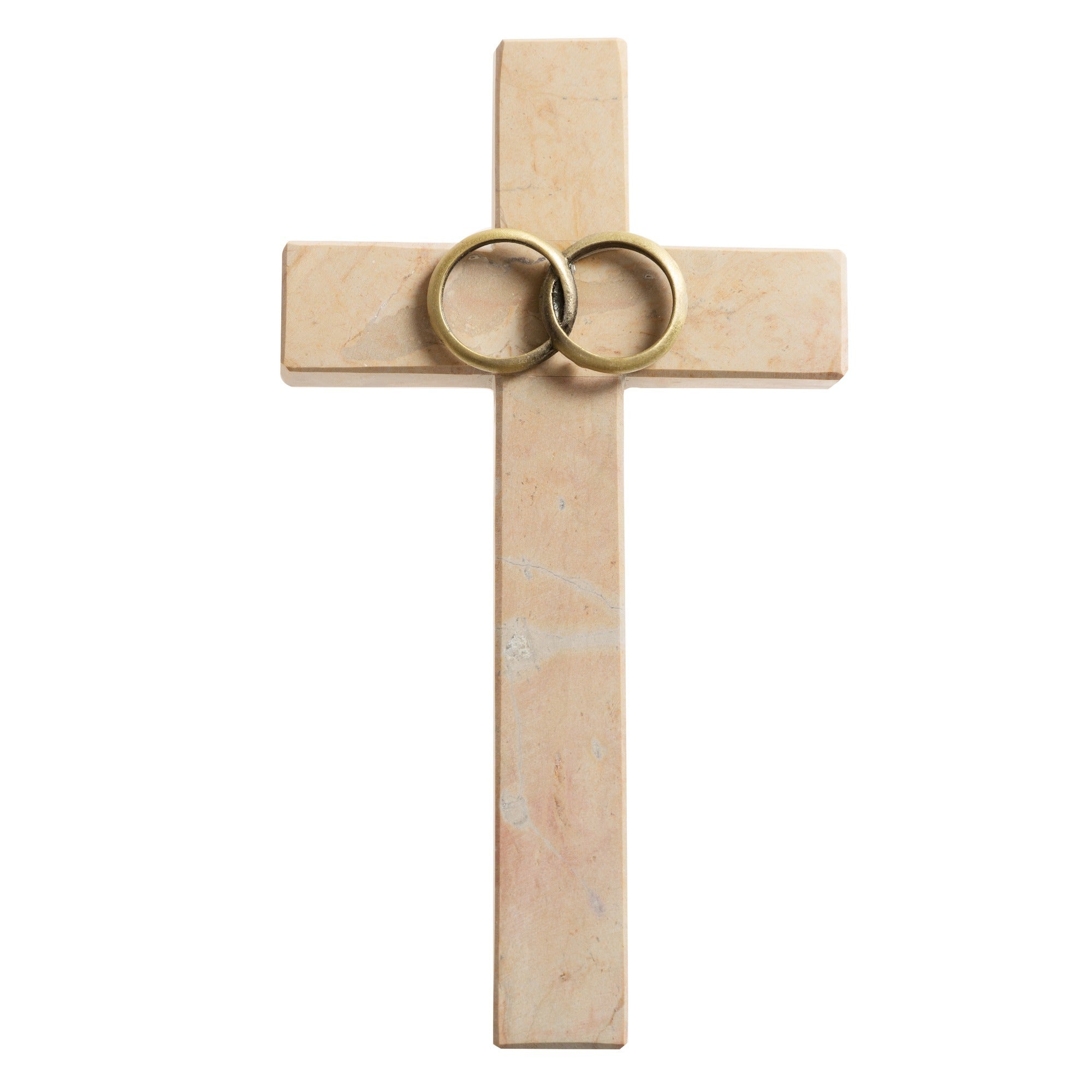 Jerusalem Stone Wedding Cross - 6"