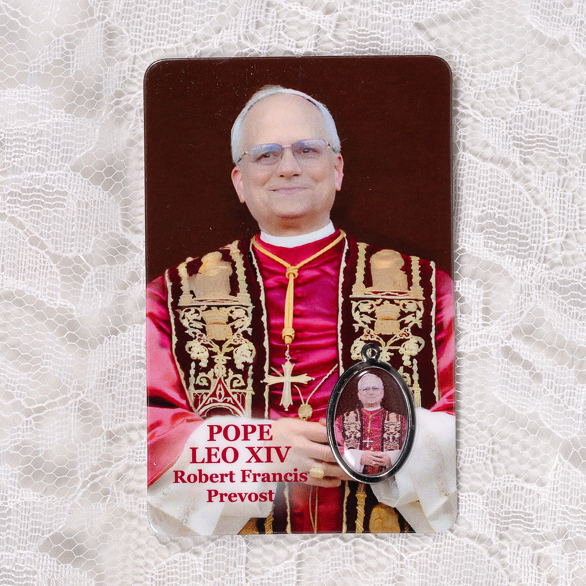 Pope Leo XIV In the One We Are One Prayer Card & Medal