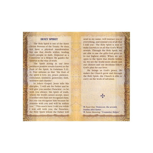 Holy Spirit - Folded Prayer Card