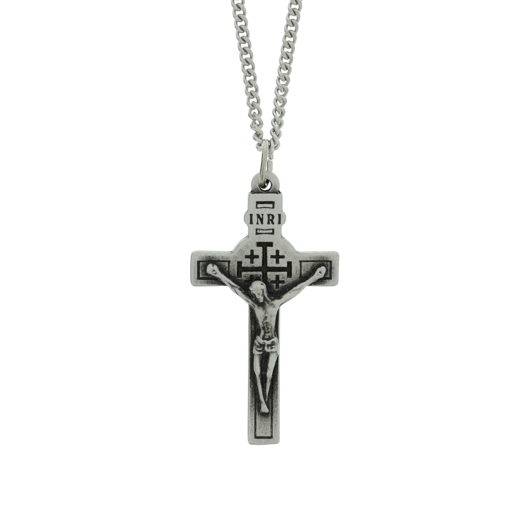 Pewter Crucifix With Holy Land Relic The Catholic Company®