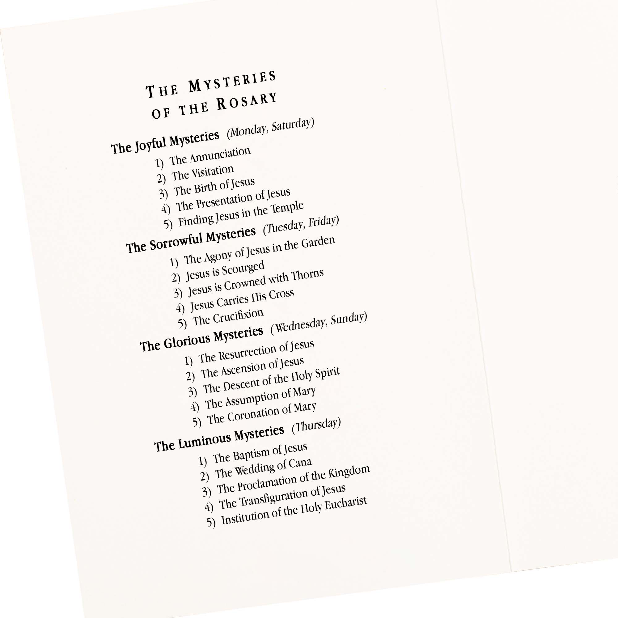 Rosary Spiritual Bouquet Card