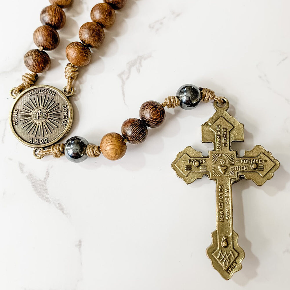 Holy Face & Pardon Crucifix Corded Rosary