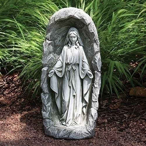 LED Solar Our Lady of Grace Garden Statue - 18.75"