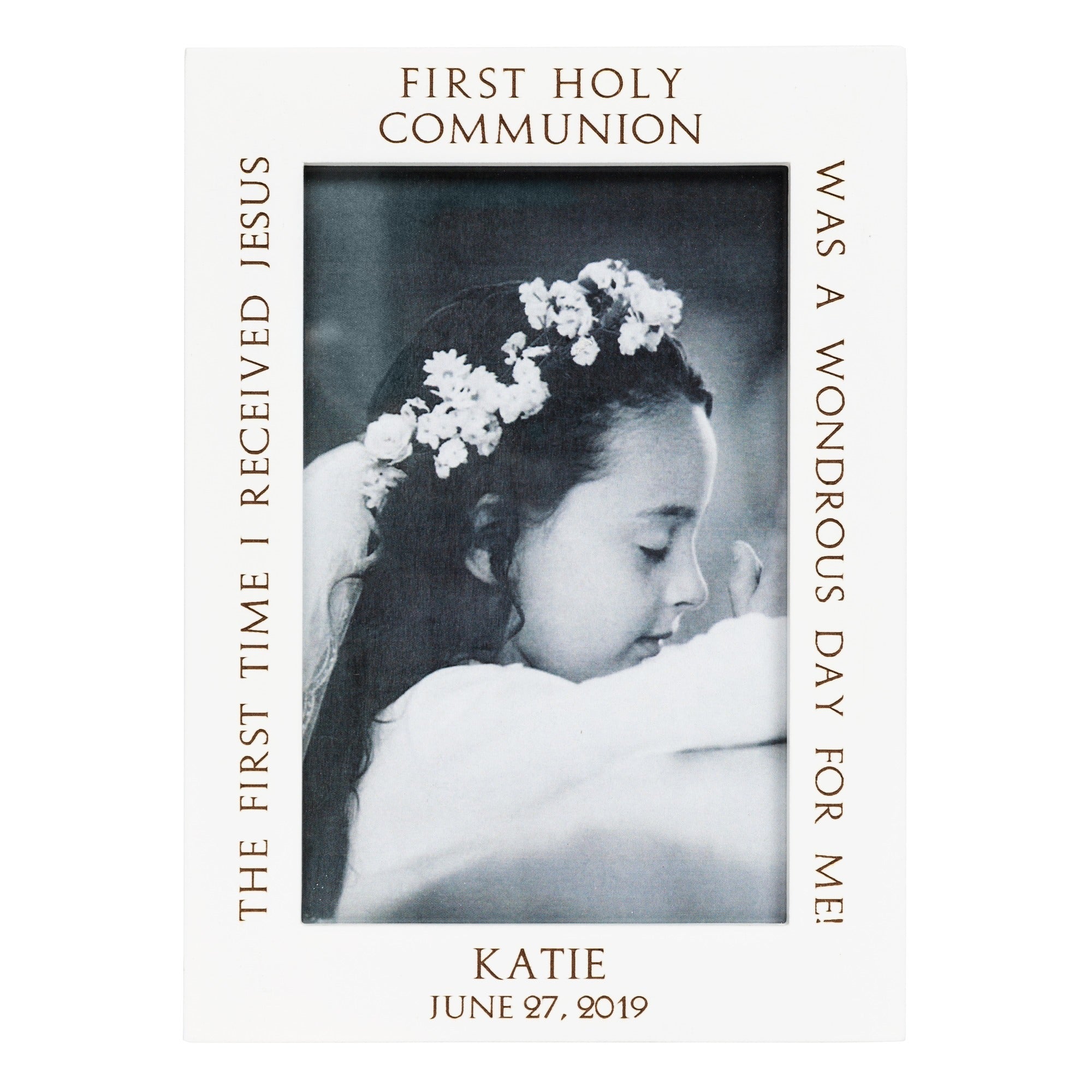 Personalized First Holy Communion Ivory Frame