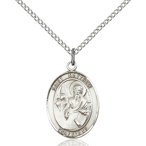 Sterling Silver St. Matthew the Apostle Pendant - 2507601