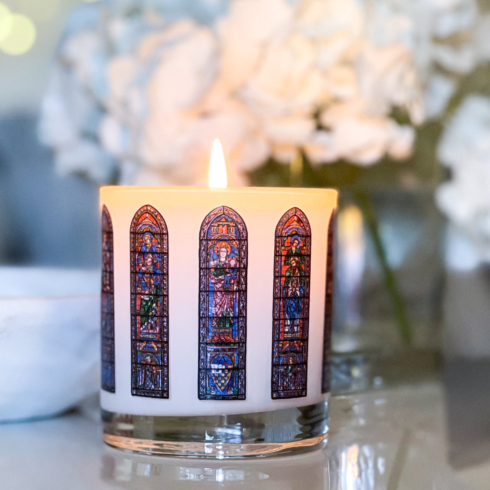 Chartres Cathedral Stained Glass Windows Candle