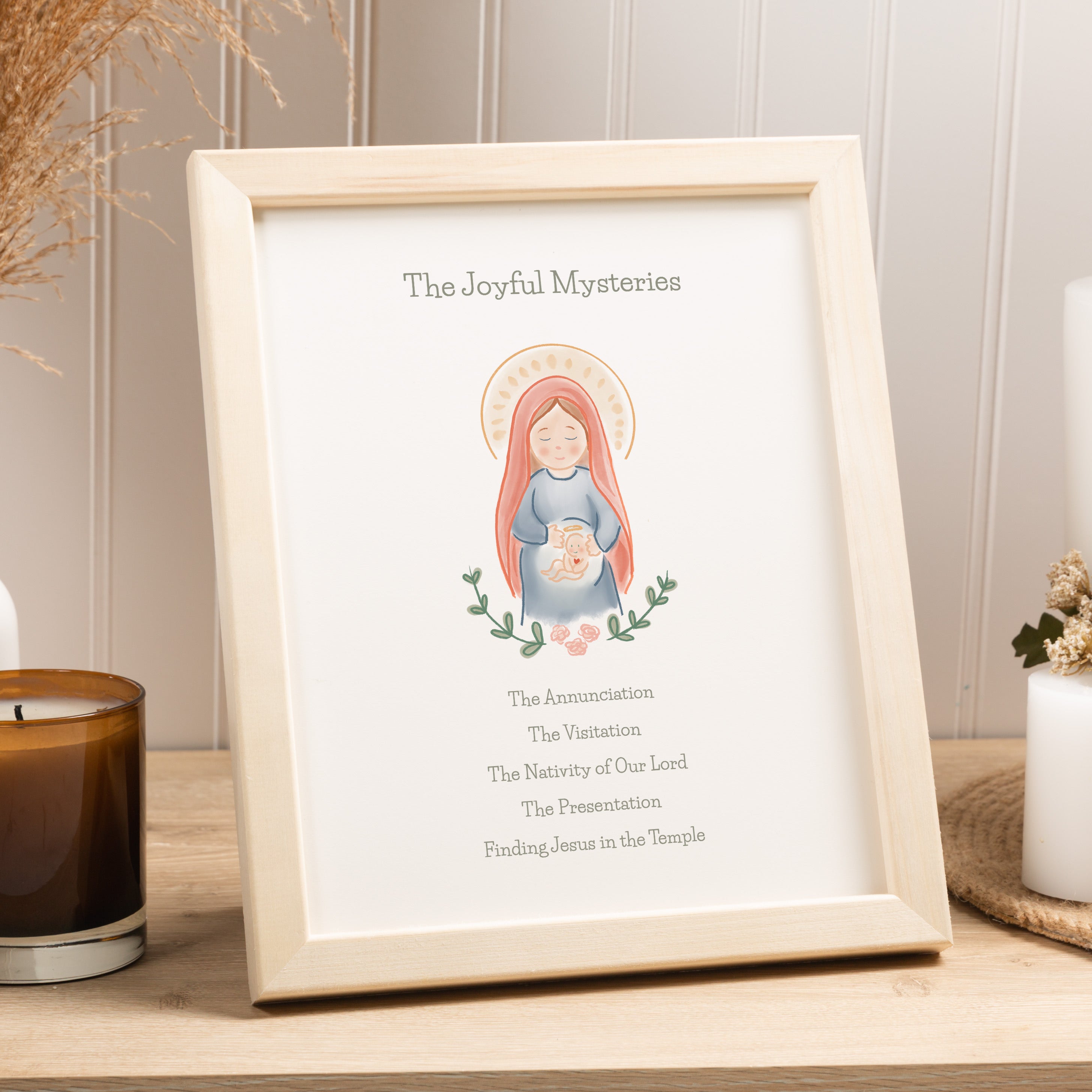 Joyful Mysteries for Kids Framed Print