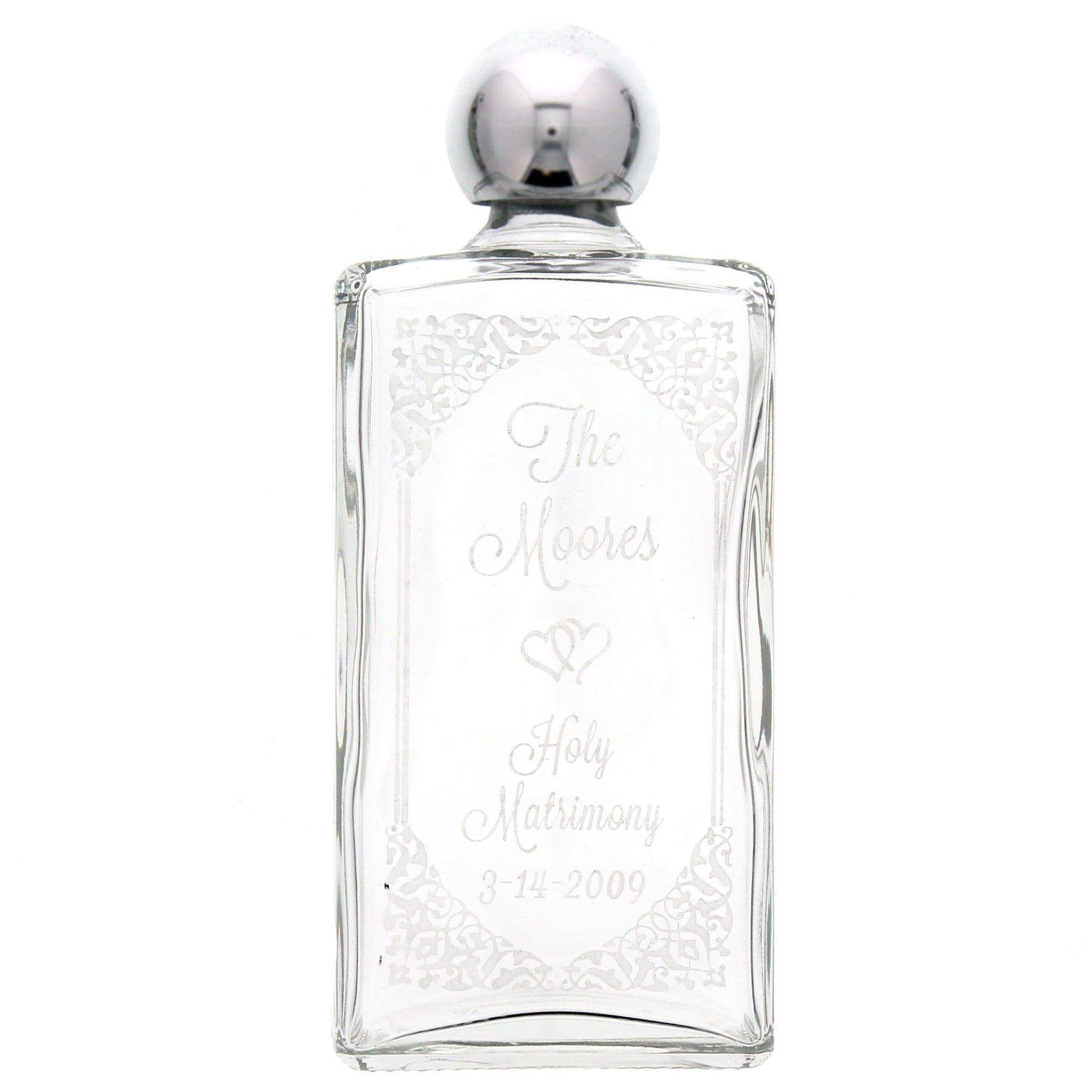 Personalized Matrimony Holy Water Bottle