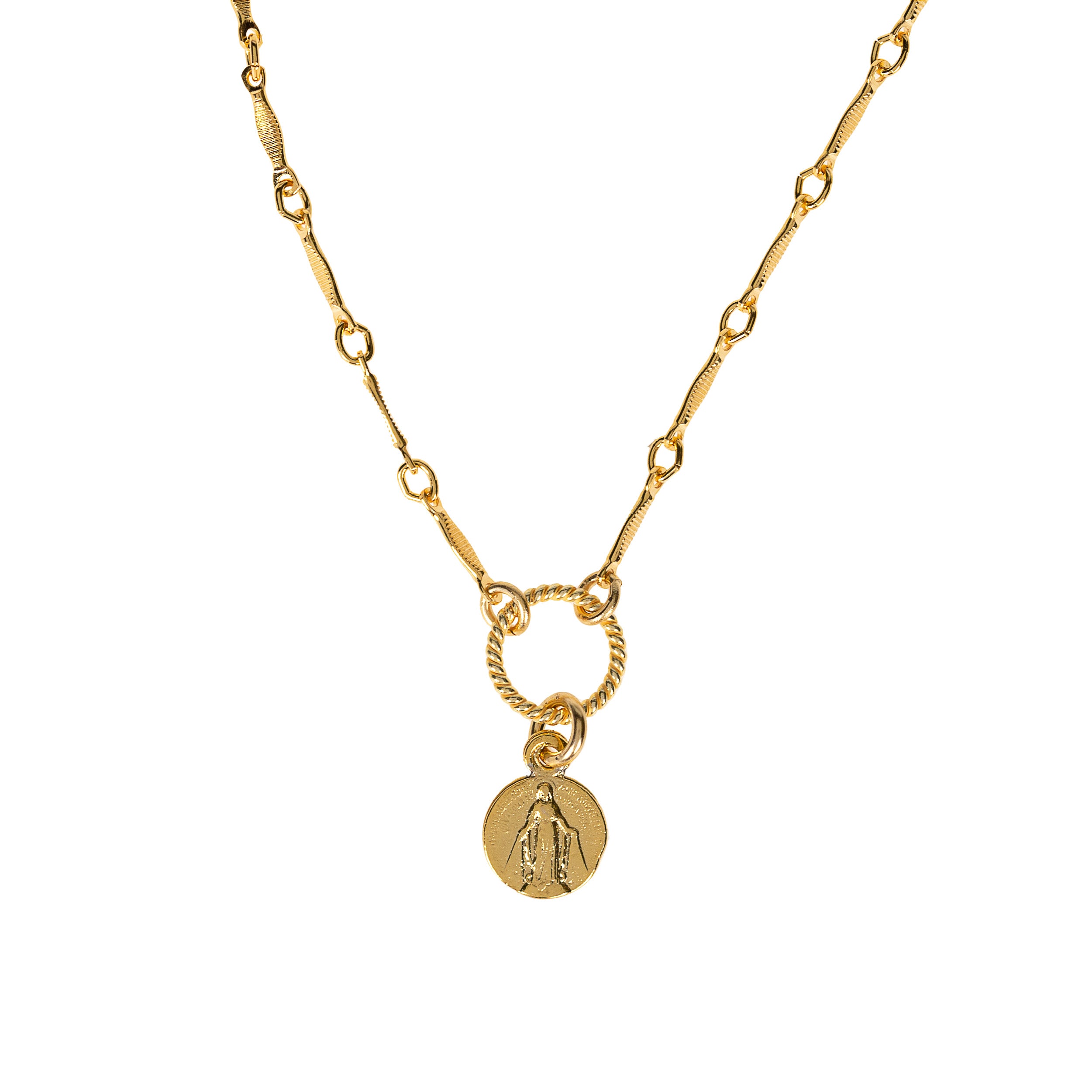 Delicate Vintage Gold Marian Necklace