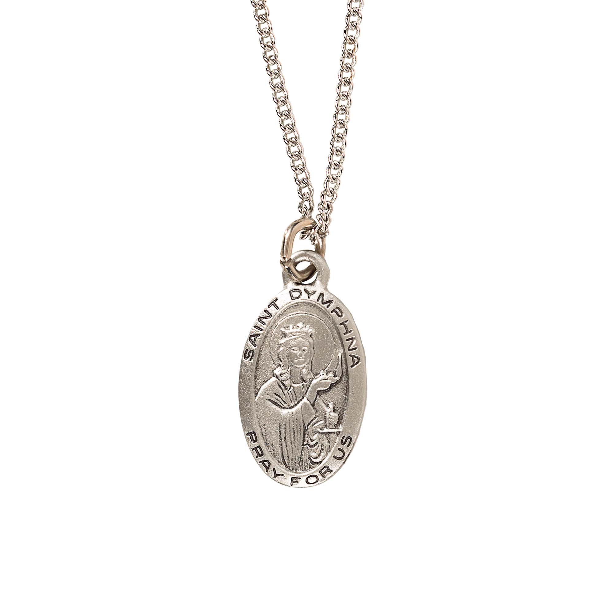 Pewter St. Dymphna Medal with Prayer Card