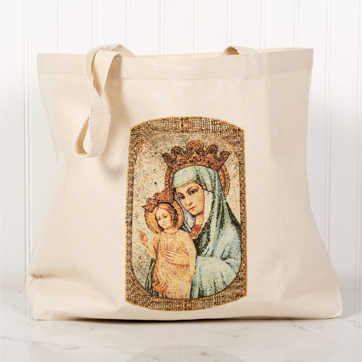 Mater Ecclesiae Mosaic Canvas Tote