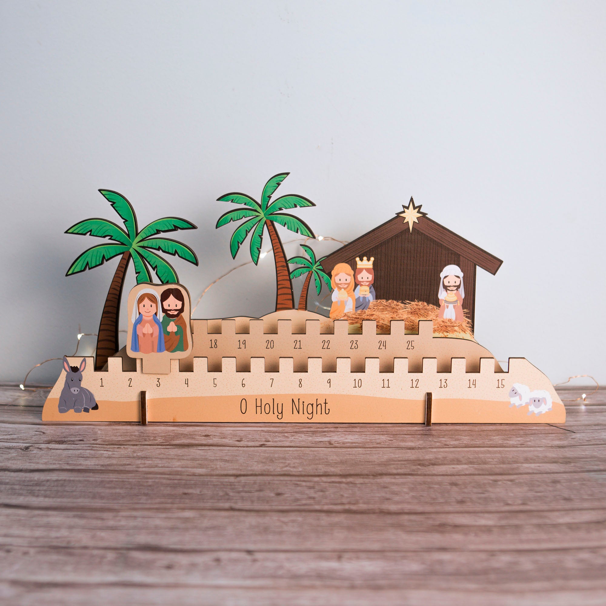 O Holy Night Countdown to Christmas Wooden Calendar