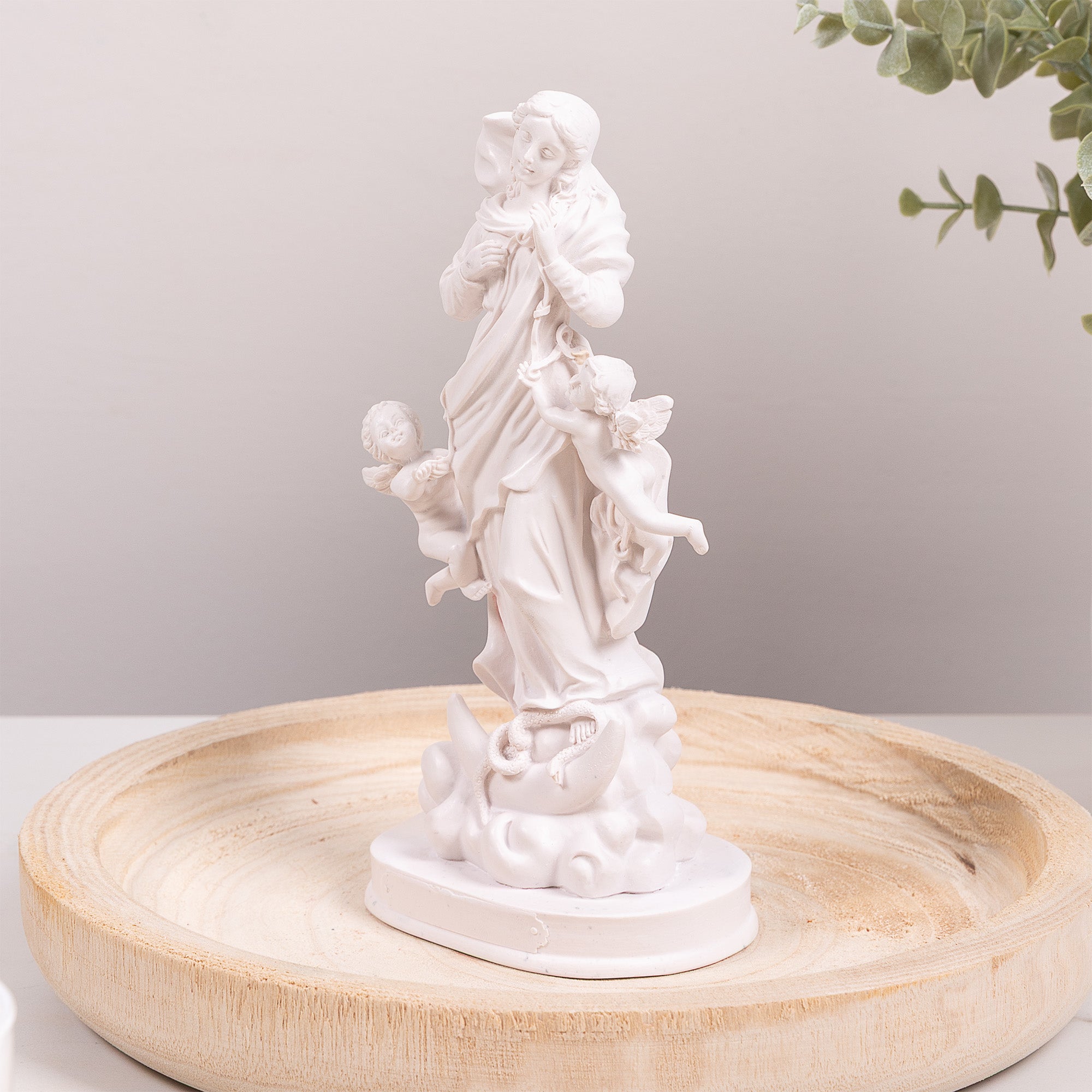 White Our Lady Undoer of Knots Statue - 8"