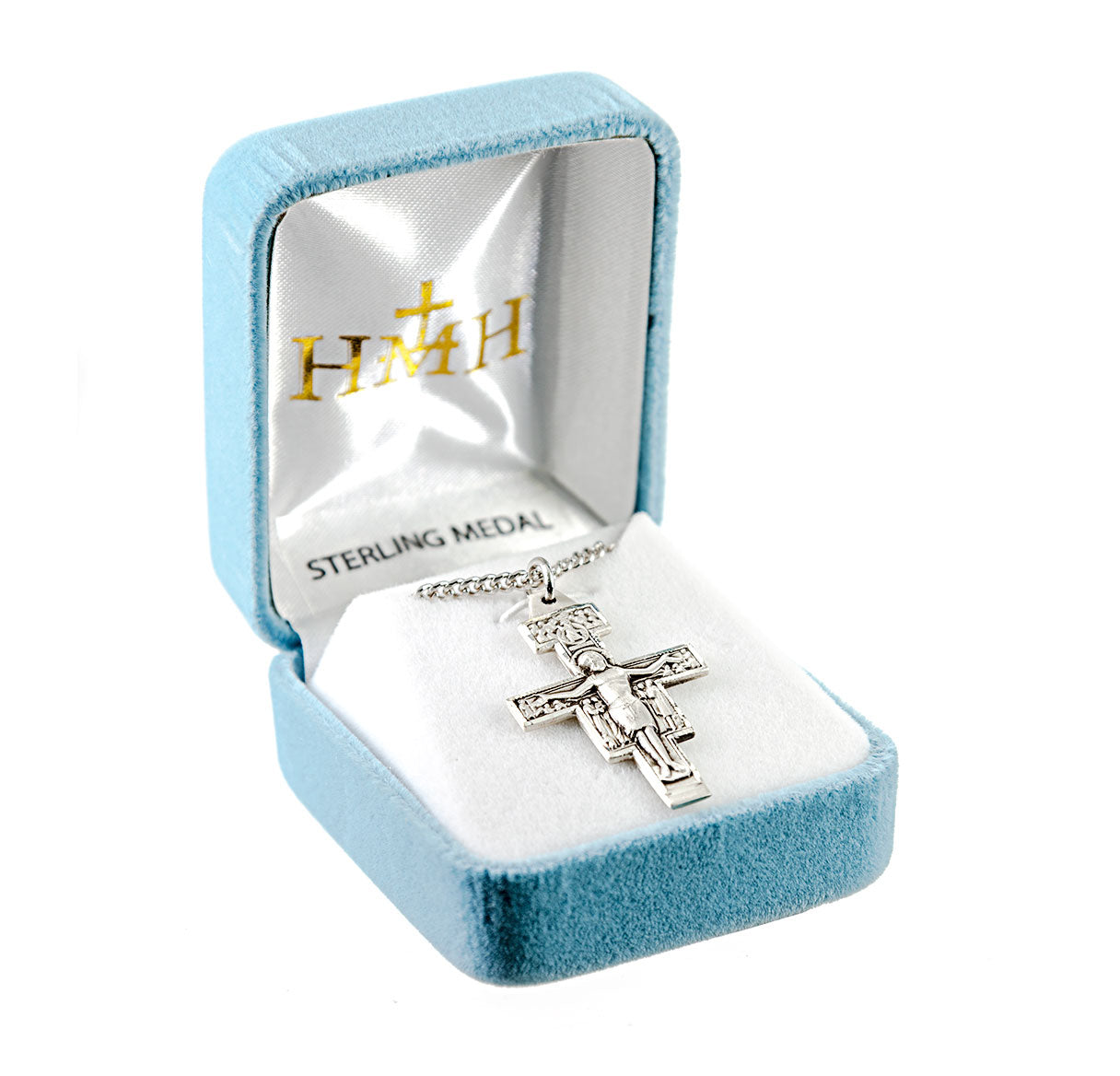 Sterling Silver San Damiano Crucifix Necklace