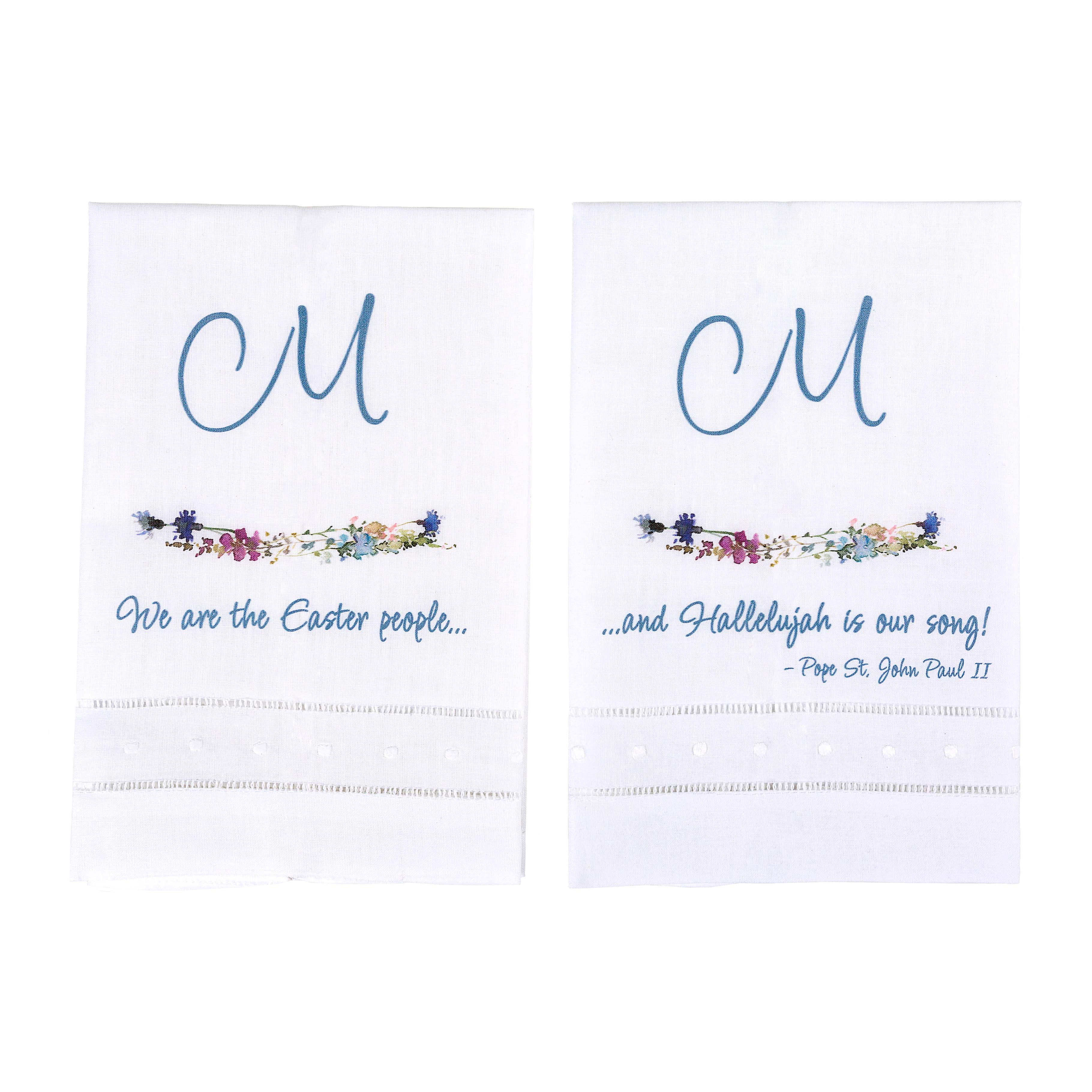 Personalized Easter People Linen Guest Towels
