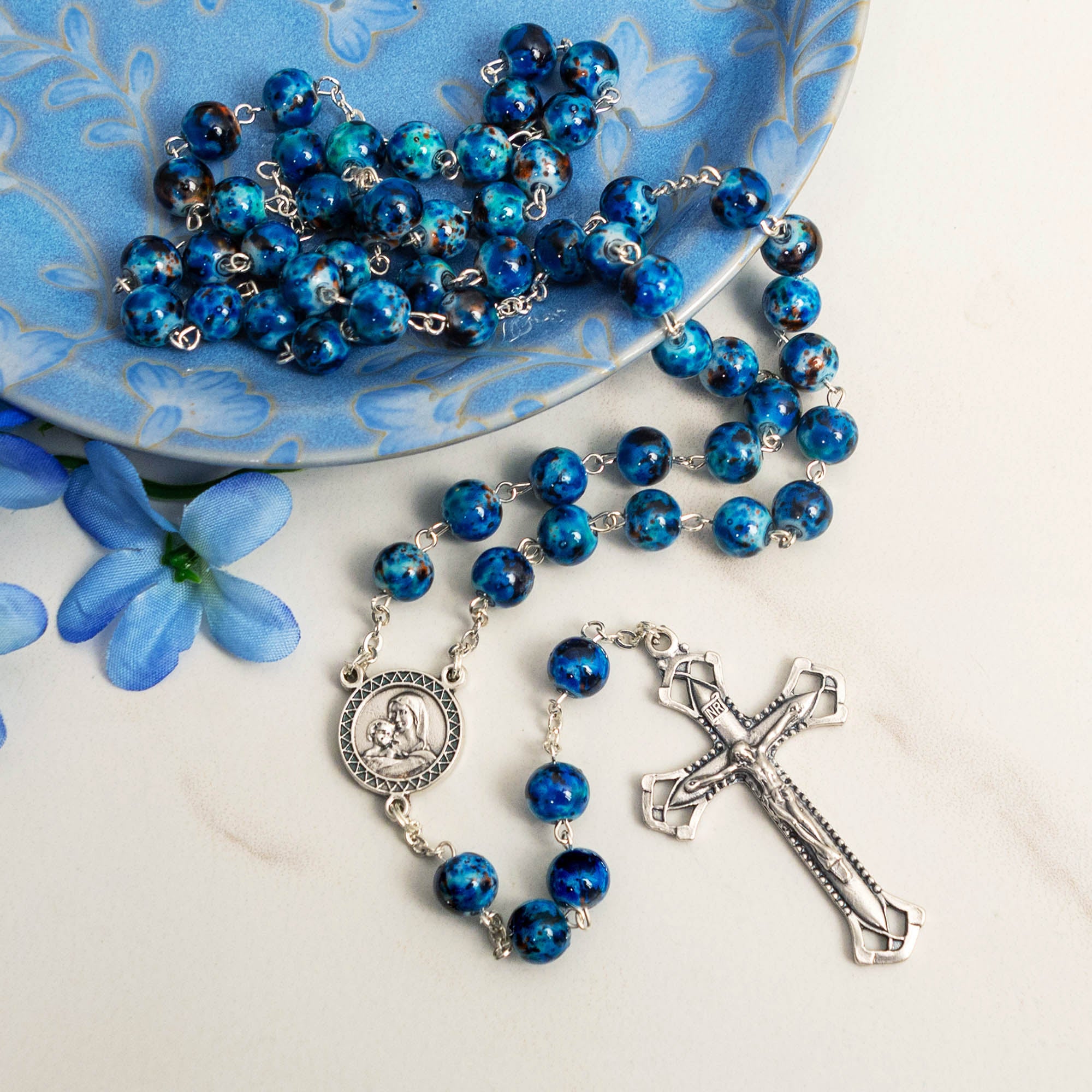 Marbled Blue Rosary