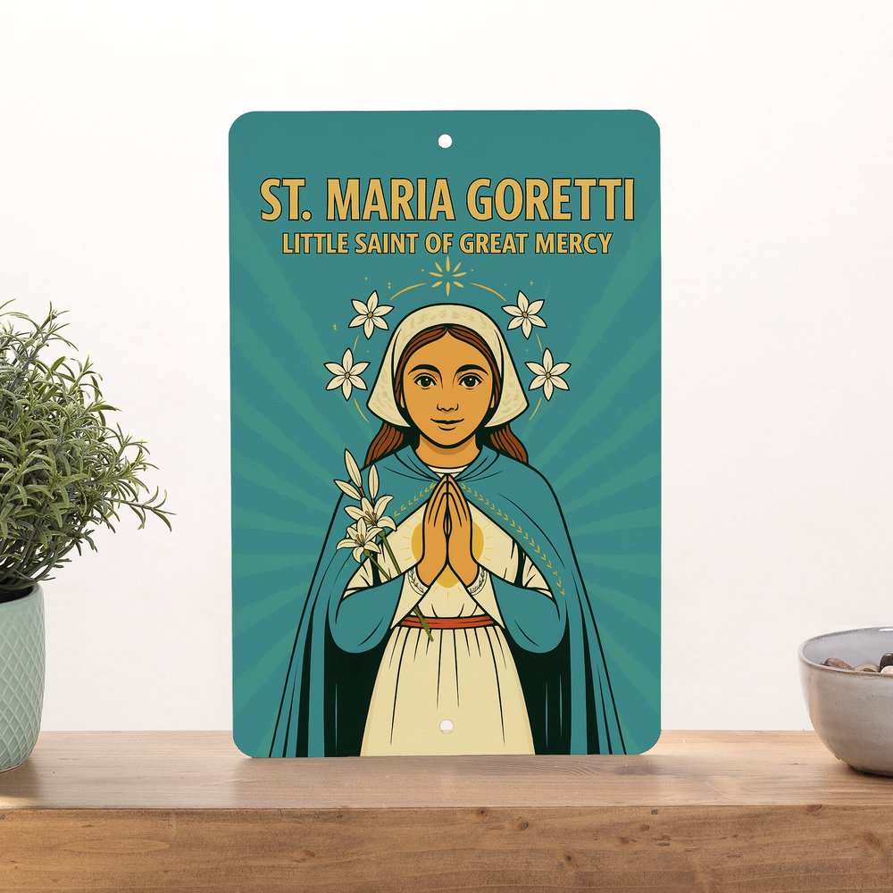 St. Maria Goretti Superhero Tin Sign