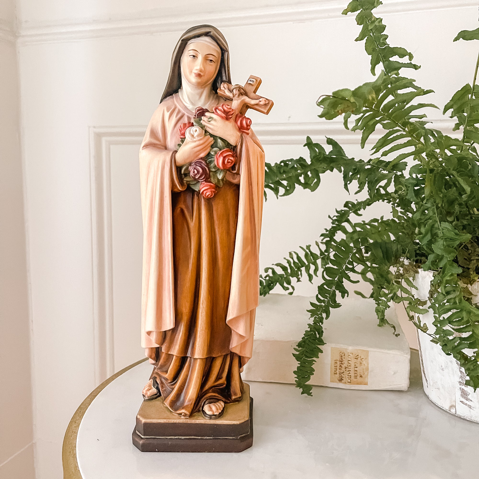 St. Therese of Lisieux Hand Made Italian Statue - 12"