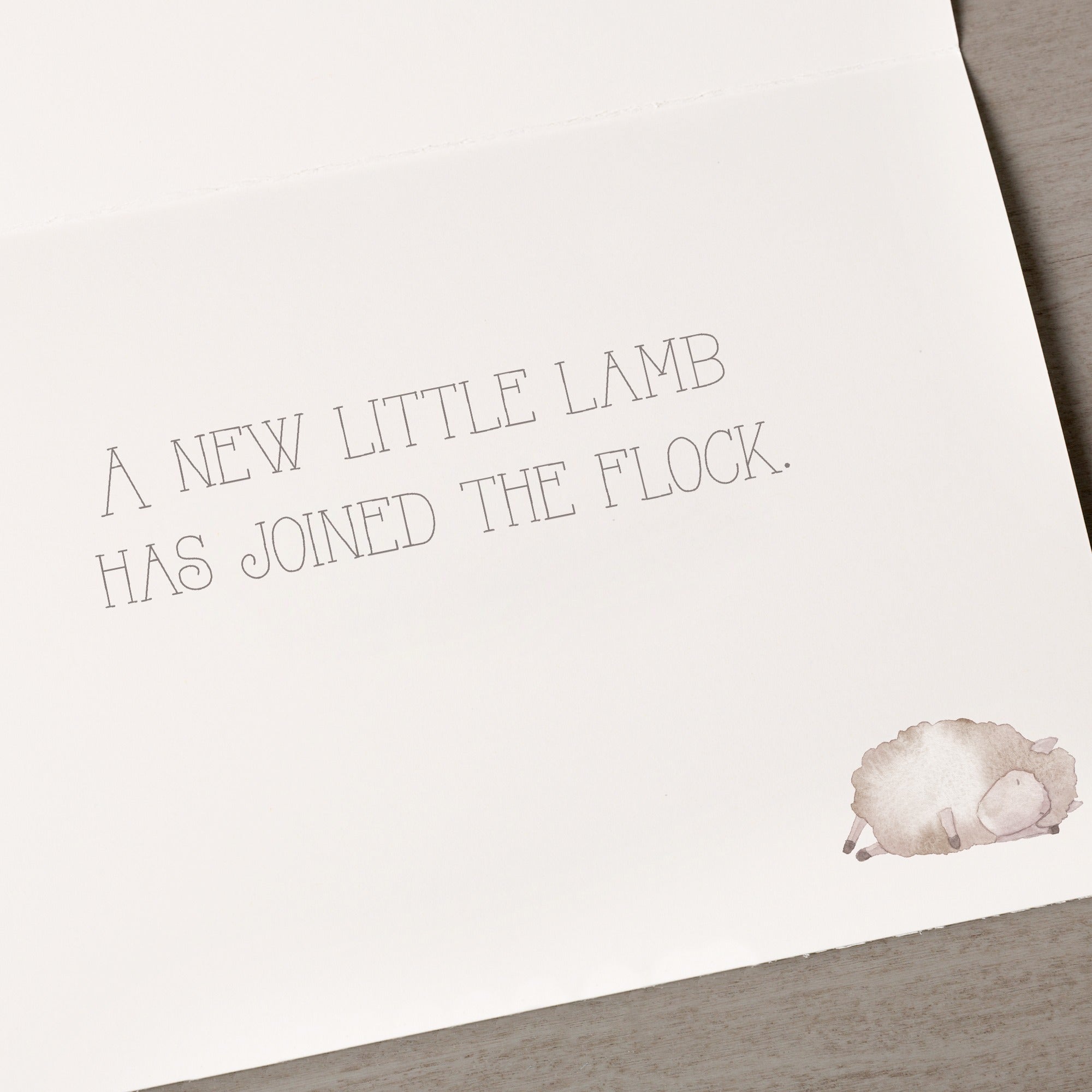 Baptism Little Lamb Card w/ Envelope