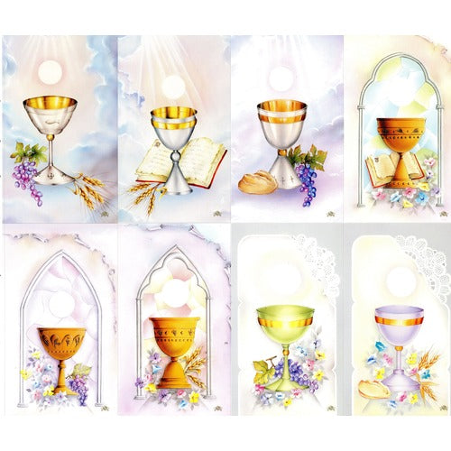 First Communion Chalice Personalized Prayer Cards (Priced Per Card)