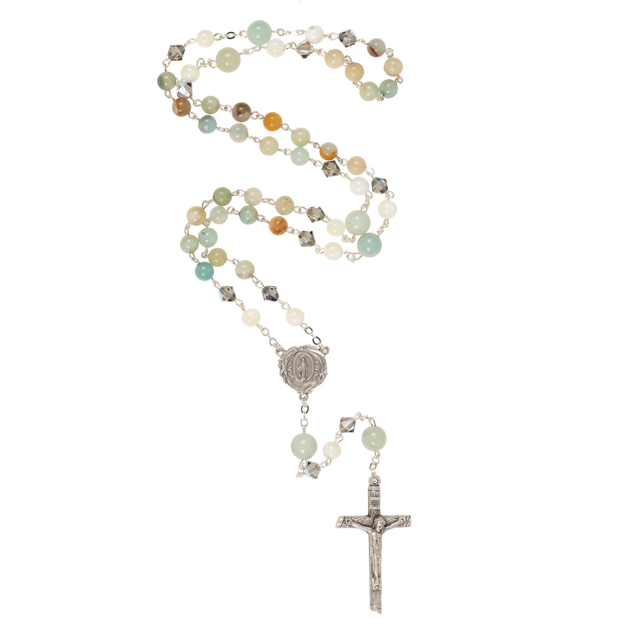 Amazonite & Swarovski Rosary