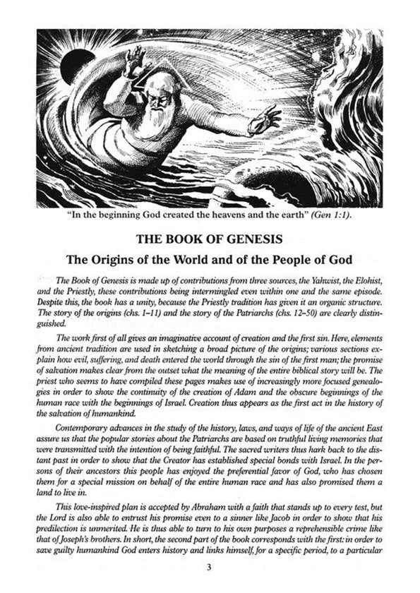 Black Large Font New Catholic Bible - Leatherette