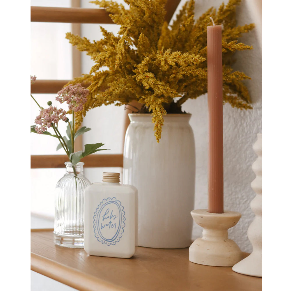 Be A Heart White & Blue Ceramic Holy Water Bottle