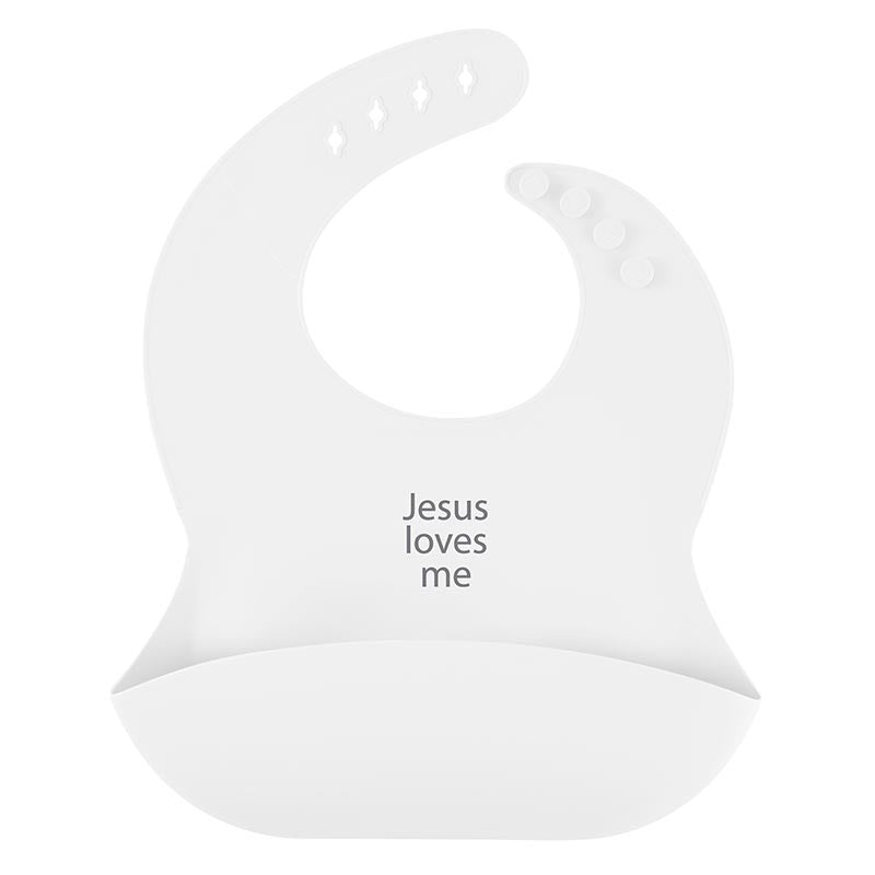 Jesus Loves Me Silicone Bib