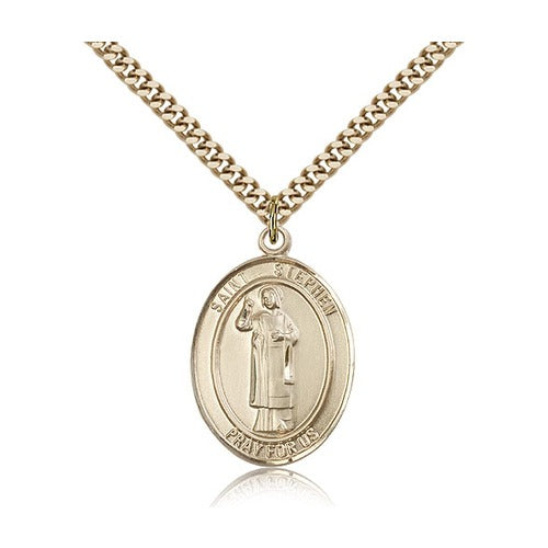 14kt Gold Filled St. Stephen the Martyr Pendant w/ chain