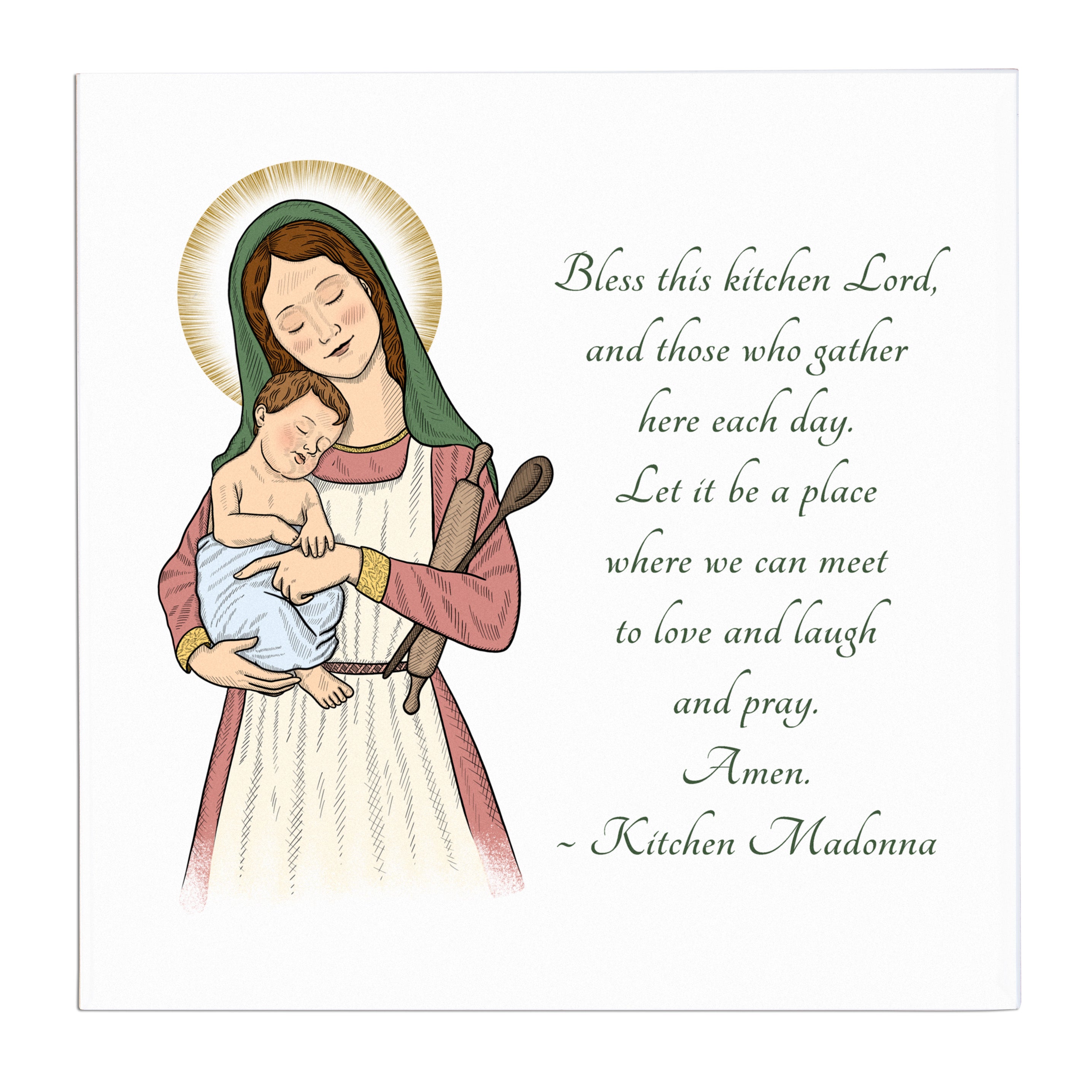 Kitchen Madonna & Child Tile