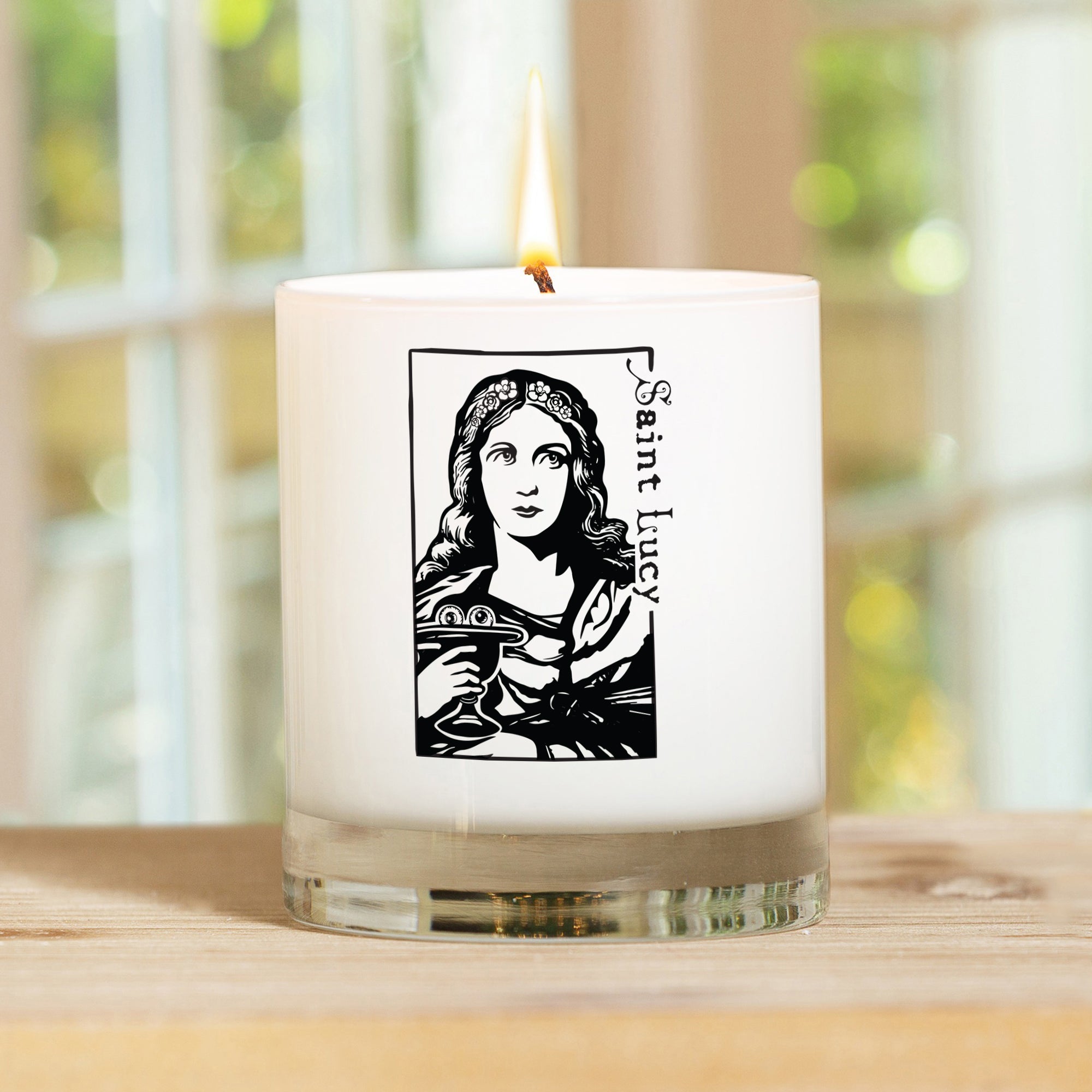 Personalized St. Lucy Confirmation Candle