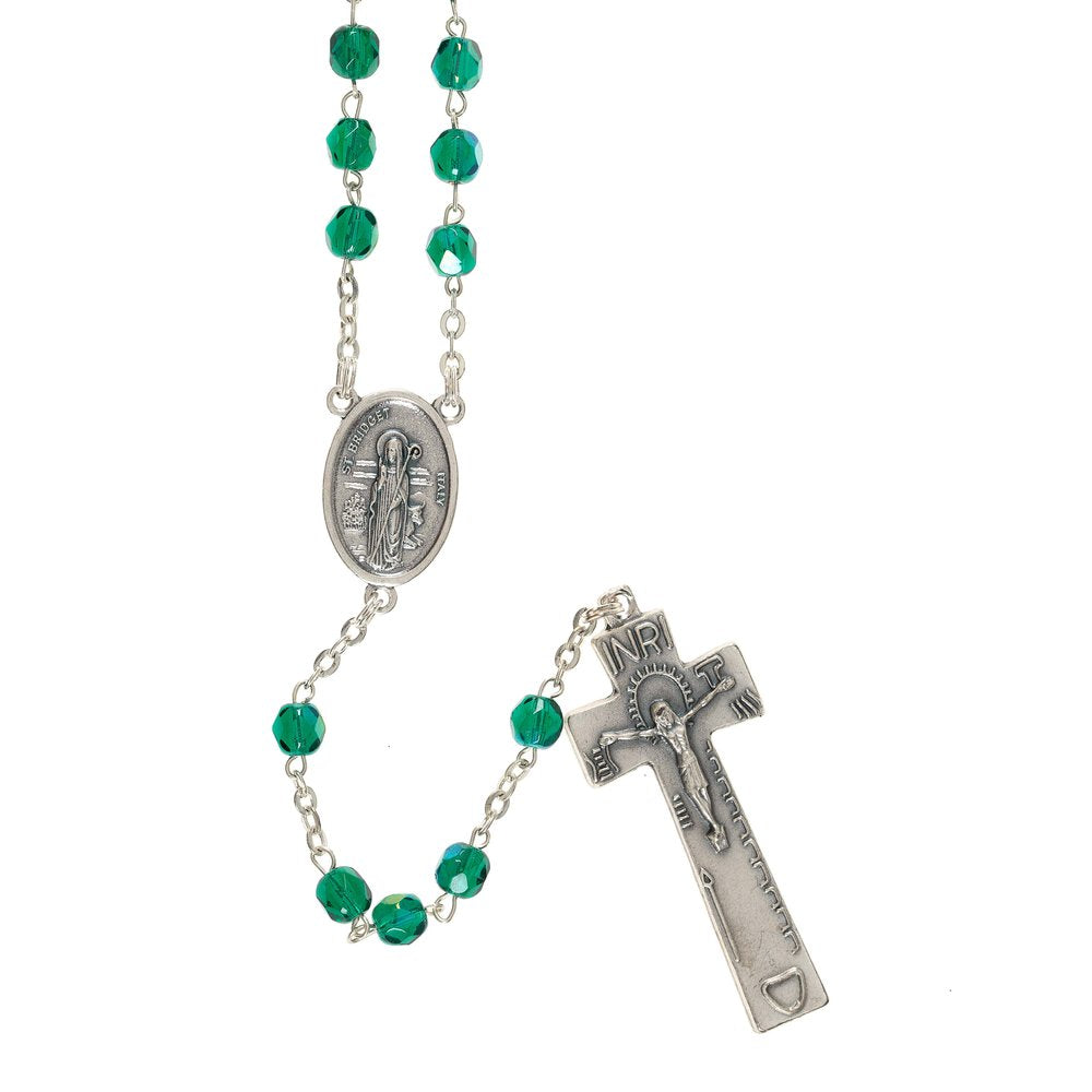 Firepolished Crystal St. Patrick Rosary