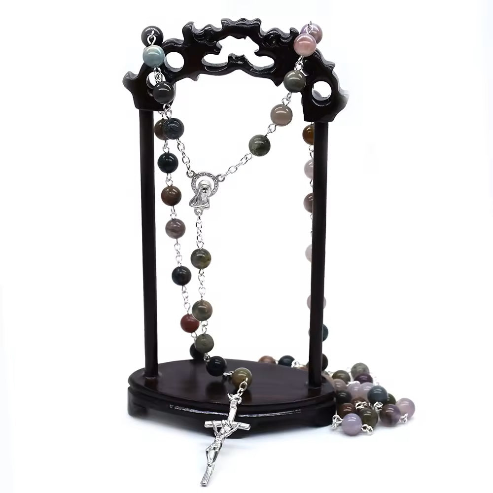 Rainbow Agate Stone Rosary