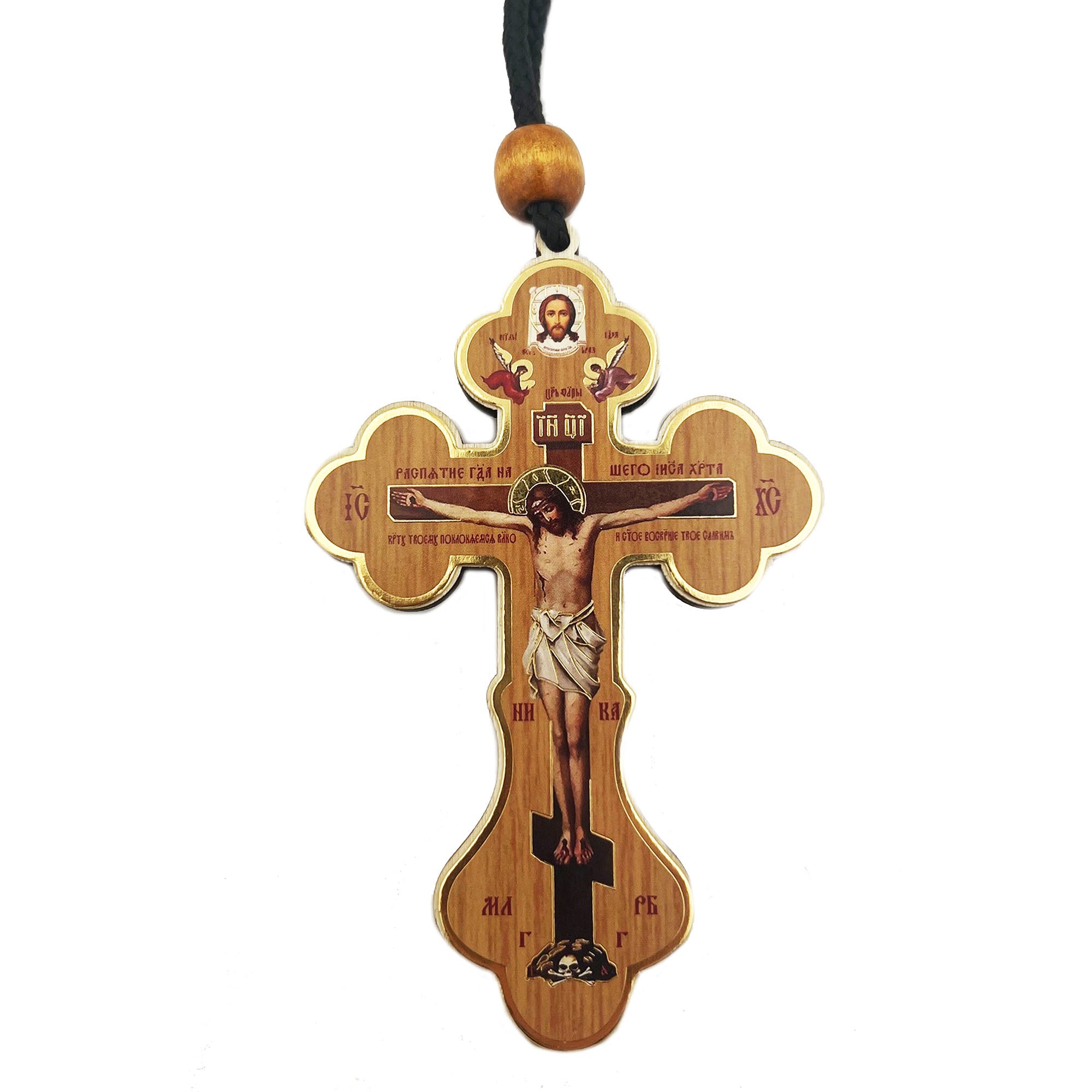 Gold Foiled Crucifix Icon Home & Car Blessing