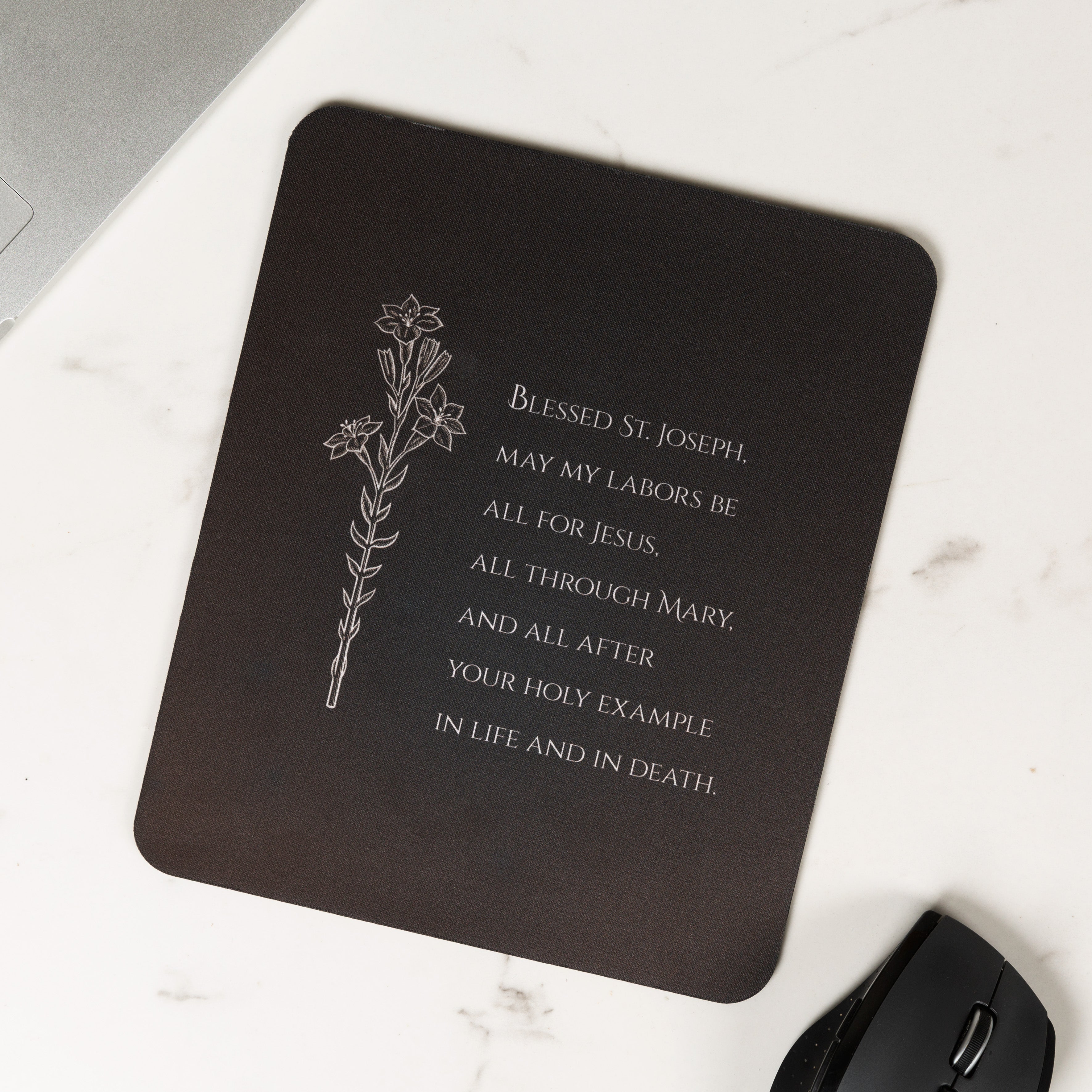 □　画家本人出品 prayer 2022 8,a　A4マット　□ Saint Joseph Workplace Mousepad | The Catholic Company®